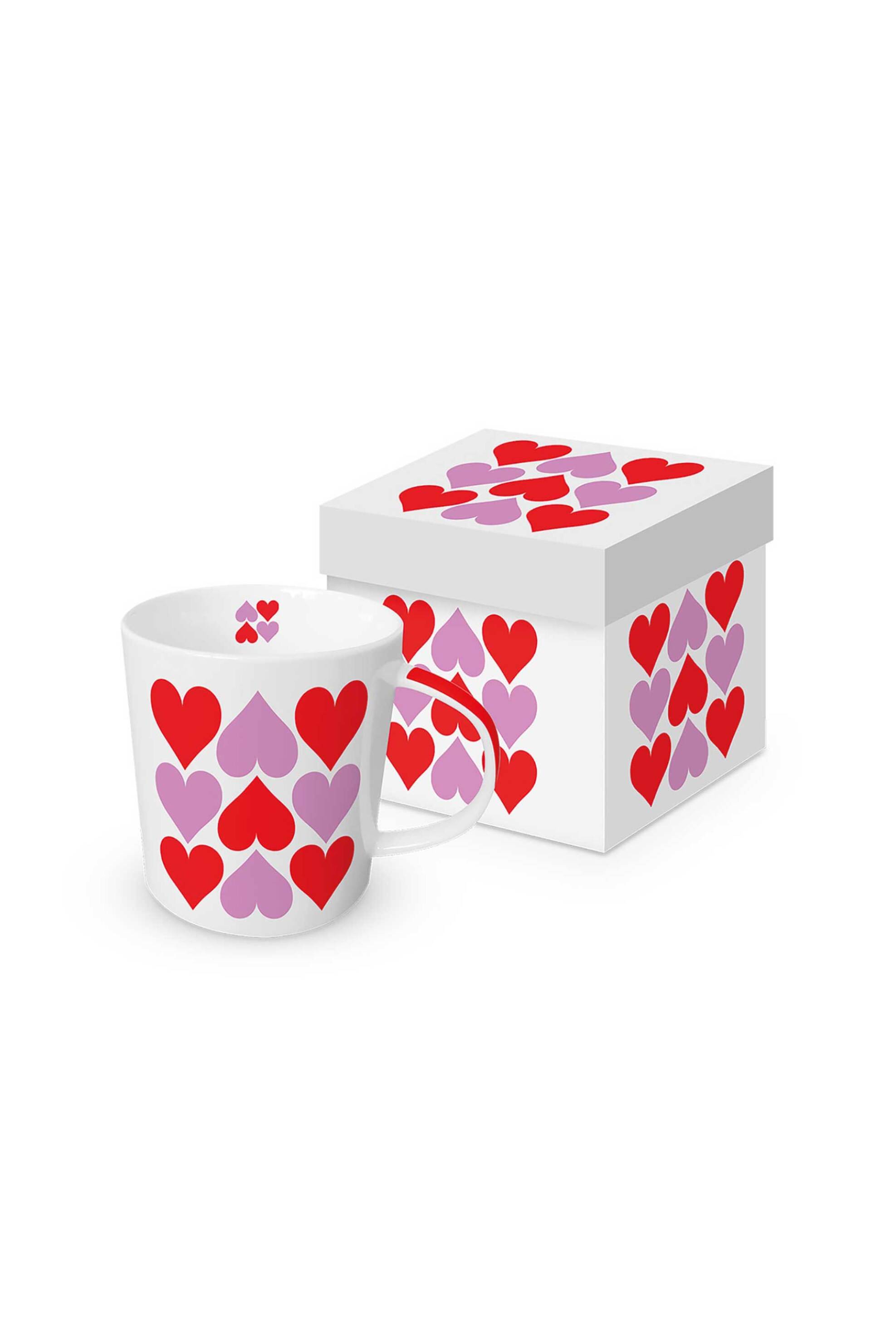PAPERPRODUCTS DESIGN Paperproducts Design πορσελάνινη κούπα 350 ml "Hearts Graphic" - 160302984