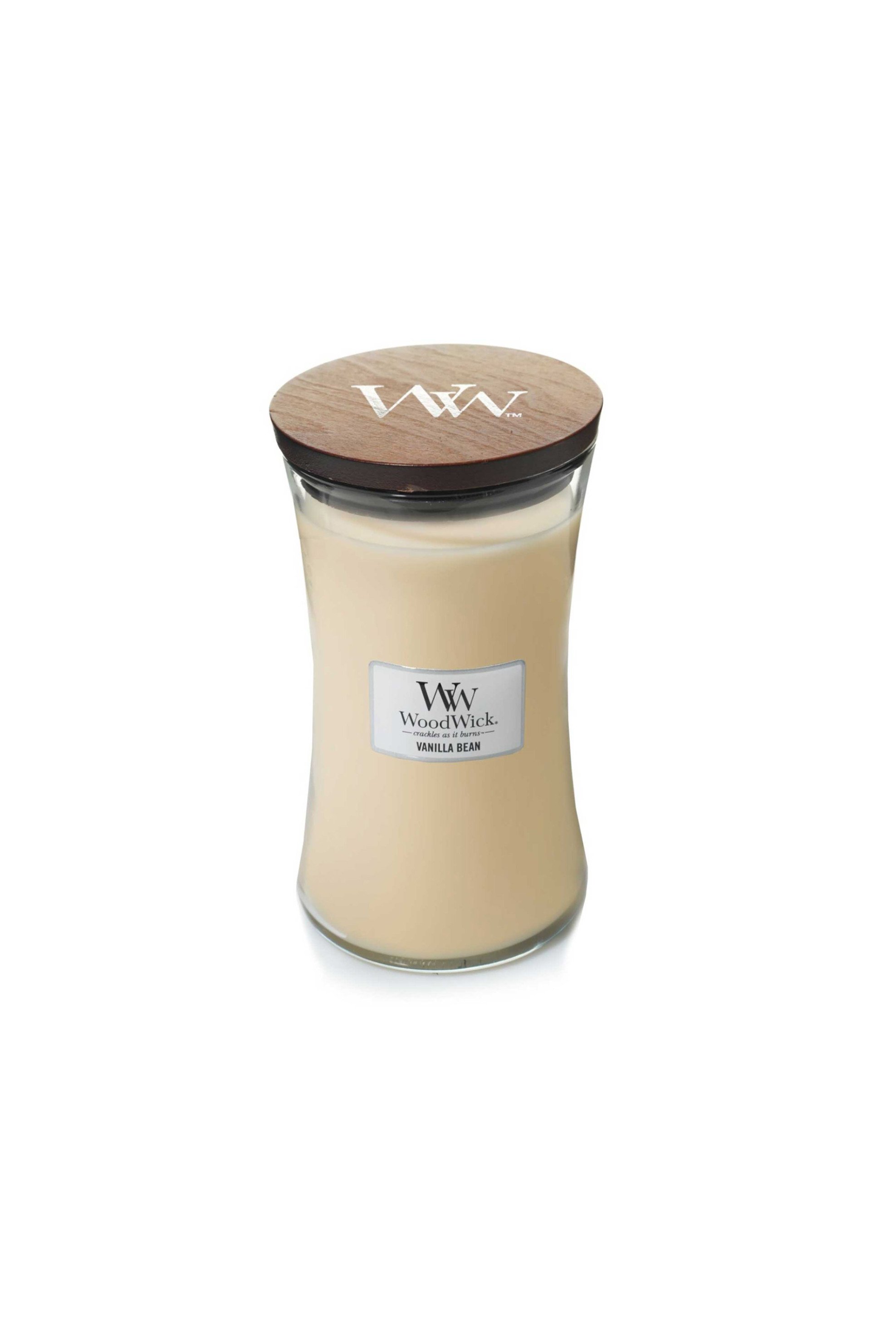 WoodWick αρωματικό κερί σε γυάλινο δοχείο large "Vanilla Bean" - 93112E