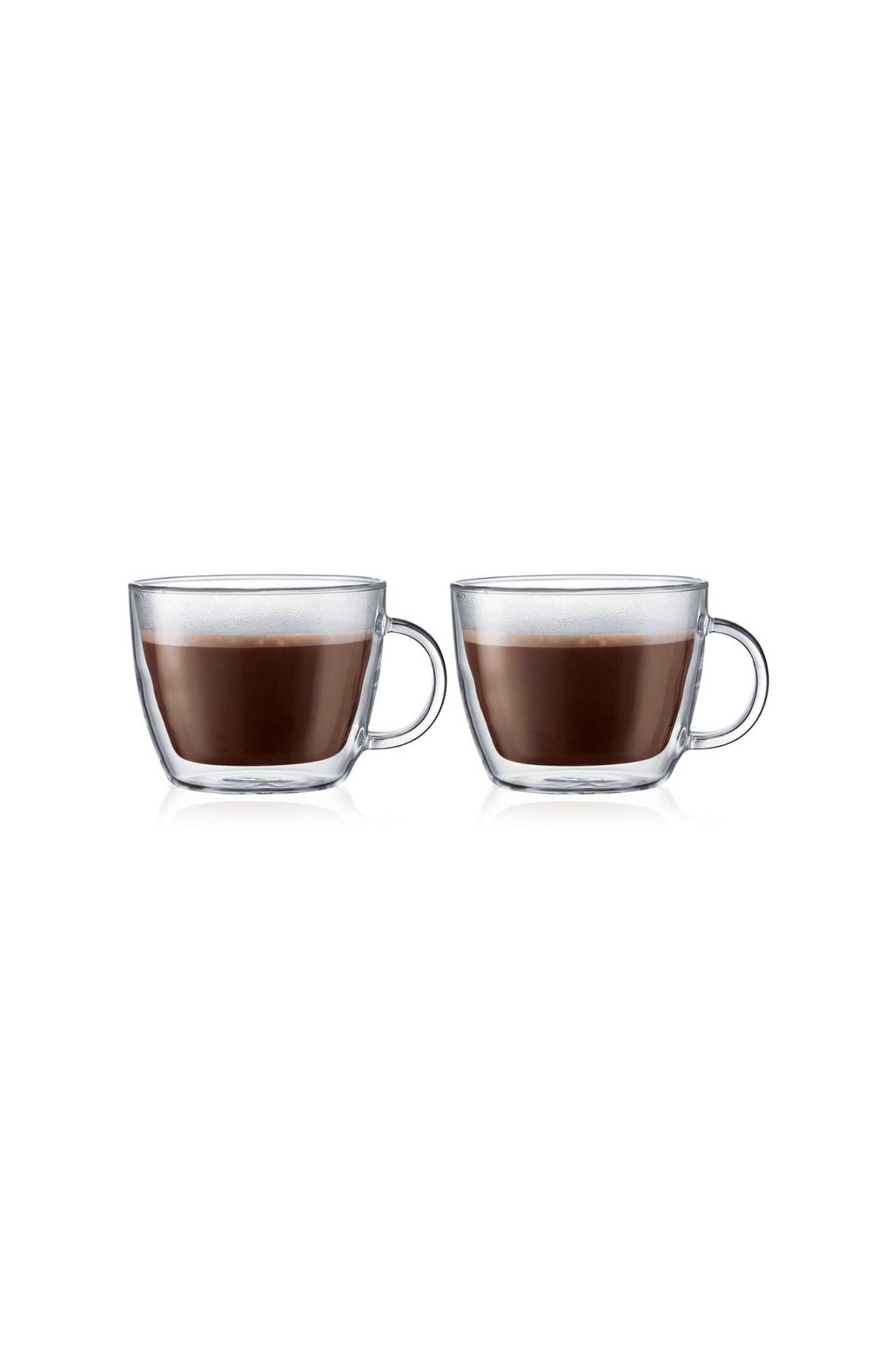 BODUM Bodum σετ γυάλινα φλιτζάνια latte double wall 450 ml διάφανο "Bistro" (2 τεμάχια) - 10608-10