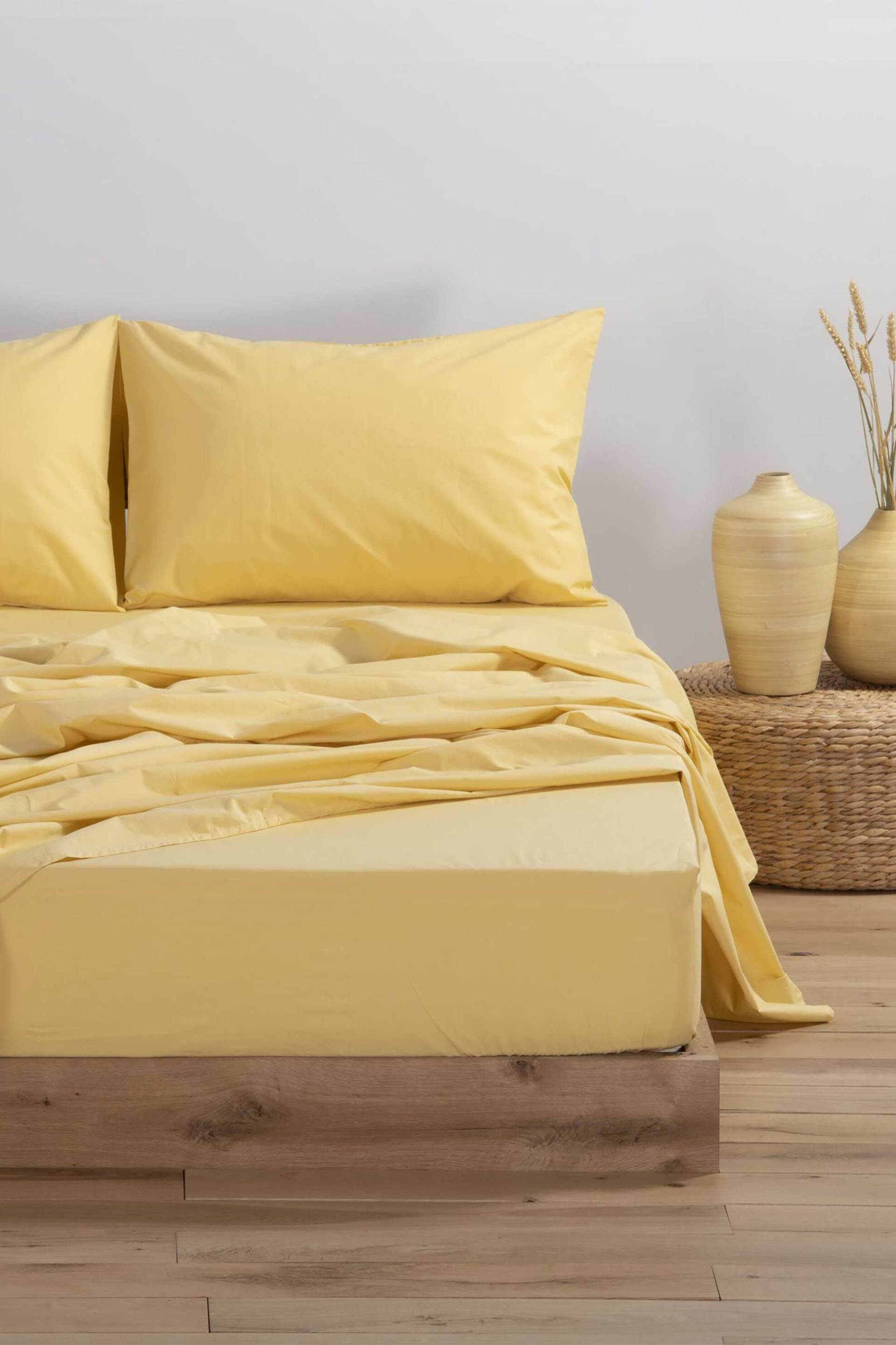 NEF-NEF σεντόνι μονό "Basic" 170 x 270 cm - 011708 Κίτρινο