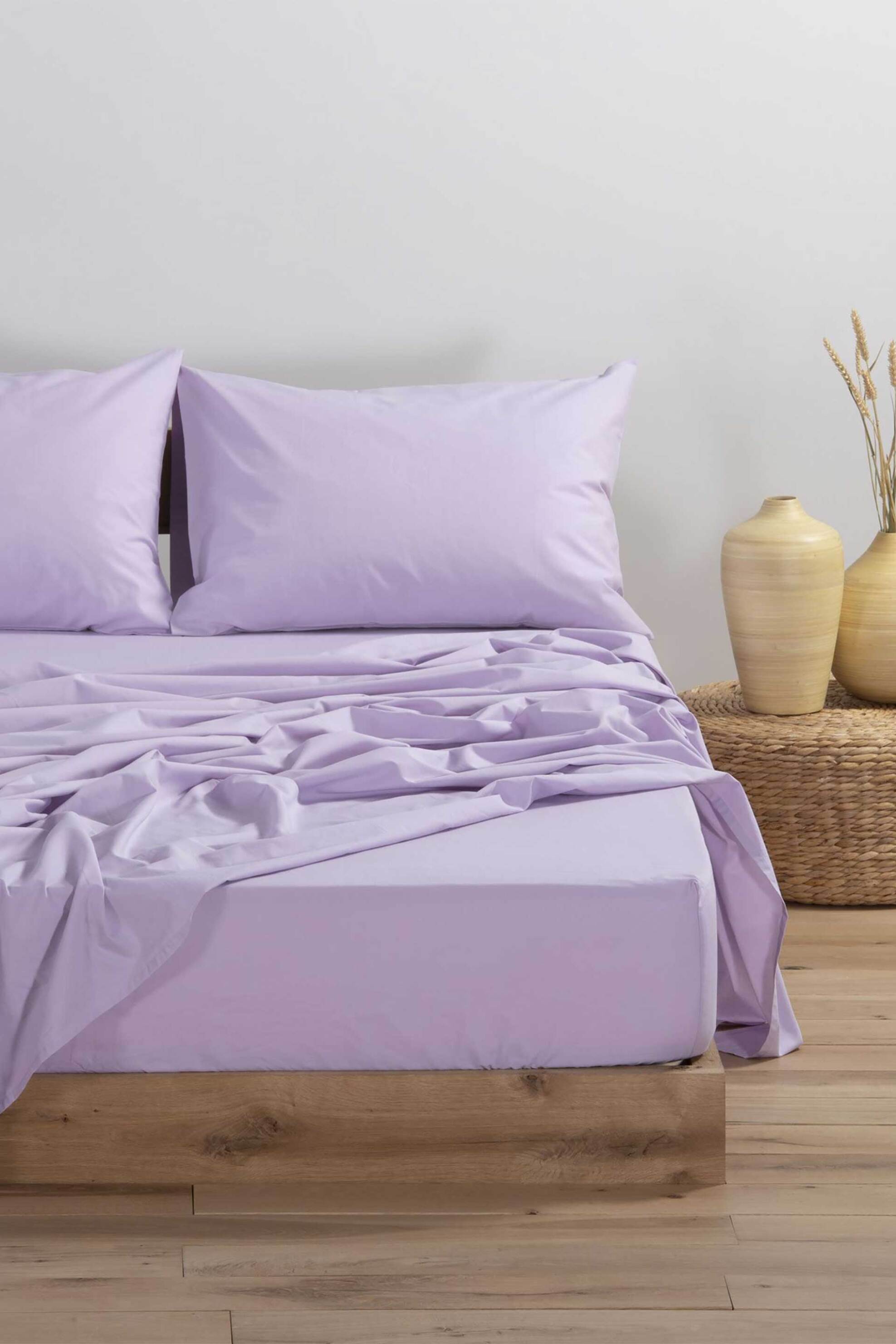 NEF-NEF σεντόνι ημίδιπλο με λάστιχο "Basic" 120 x 200 + 30 cm   - 016797 Λιλά