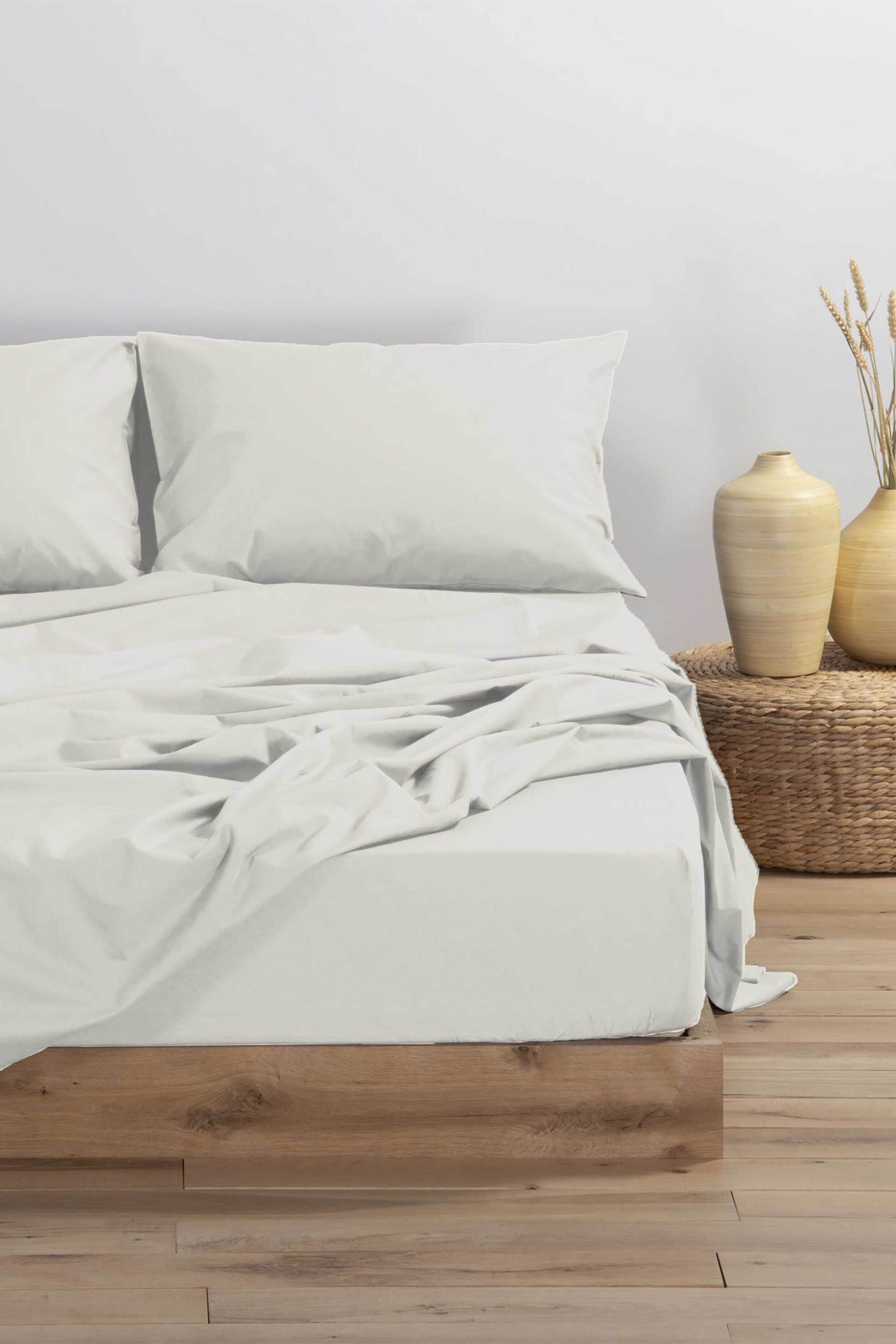 NEF-NEF HOMEWARE NEF-NEF σεντόνι ημίδιπλο με λάστιχο "Basic" 120 x 200 + 30 cm   - 016797 Εκρού