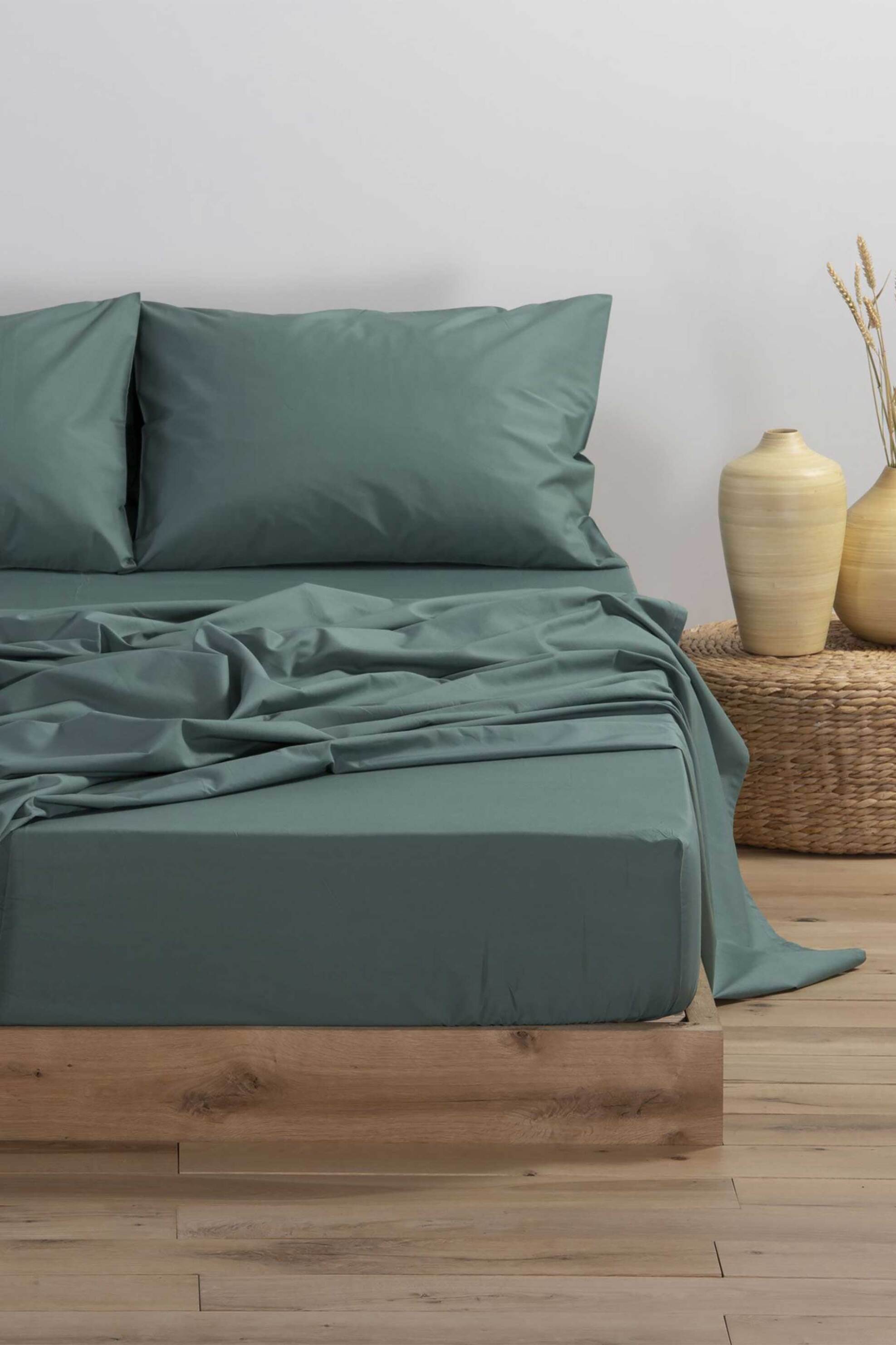 NEF-NEF σεντόνι king size με λάστιχο "Basic" 180 x 200 + 35 cm - 024424 Πράσινο