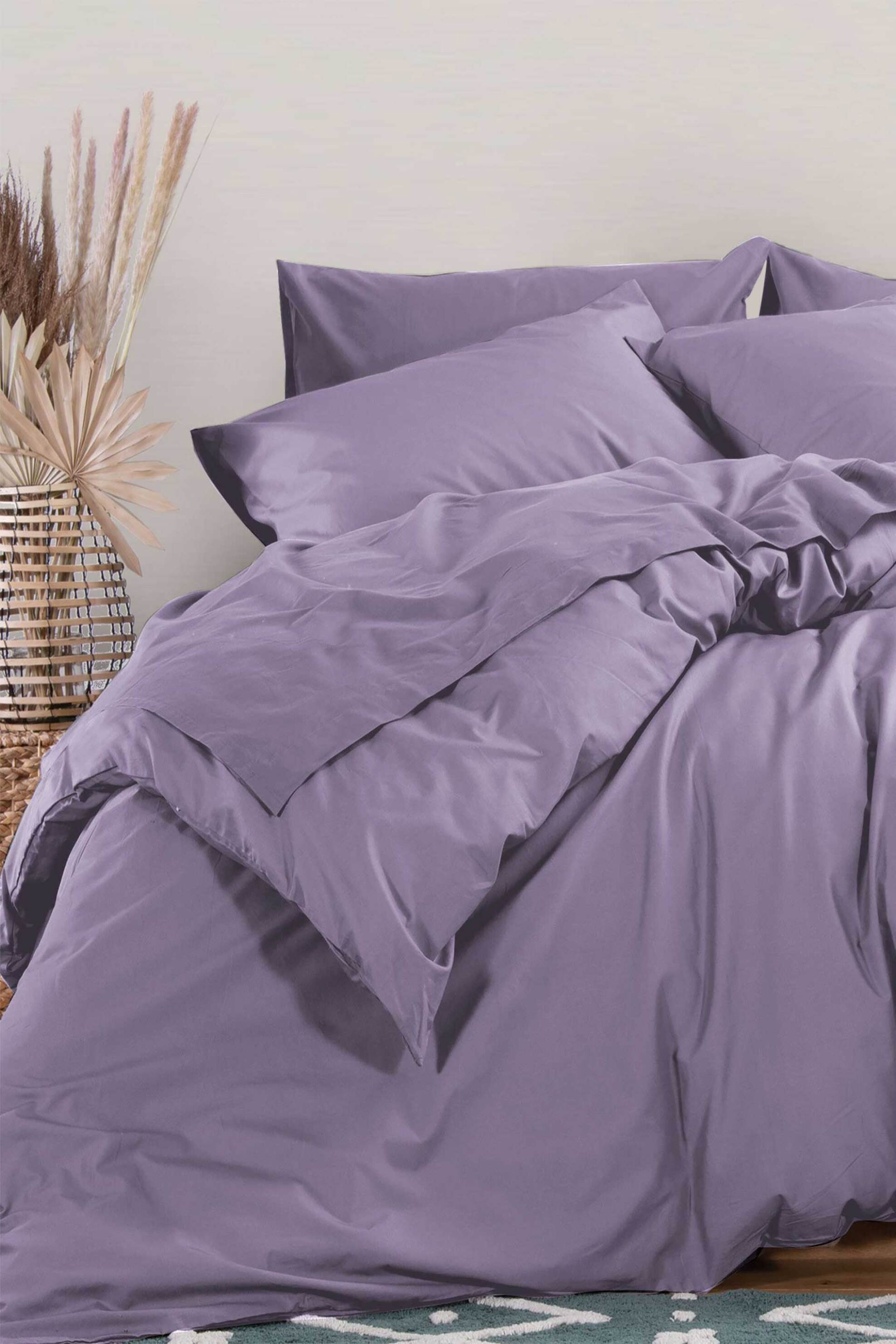 NEF-NEF HOMEWARE NEF-NEF παπλωματοθήκη μονή μονόχρωμη "Basic-22" 160 x 240 cm - 029297 Μοβ