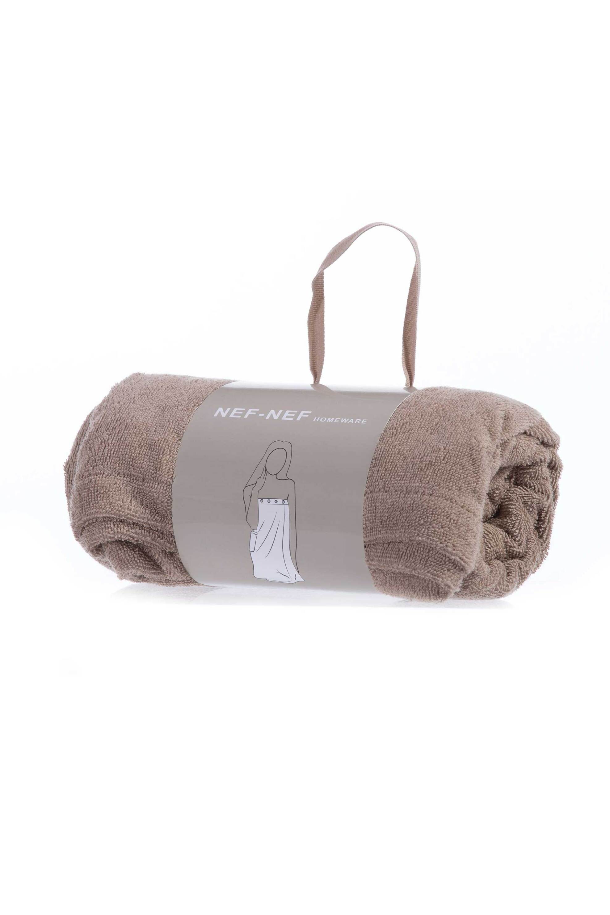 NEF-NEF πετσέτα σώματος παρεό "Sandy" 146 x 80 cm - 033296 Καφέ Ανοιχτό