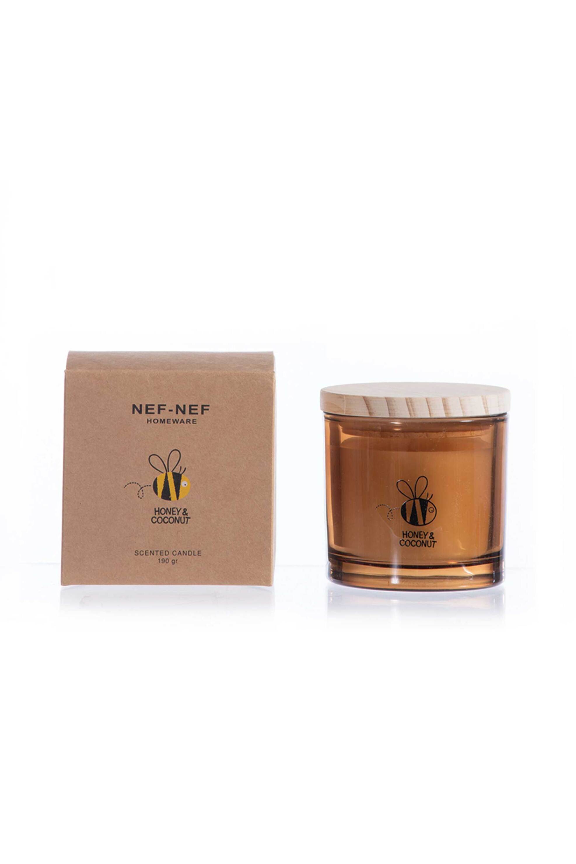 NEF-NEF HOMEWARE NEF-NEF αρωματικό κερί "Honey Coconut" 190 gr - 035609 Καφέ