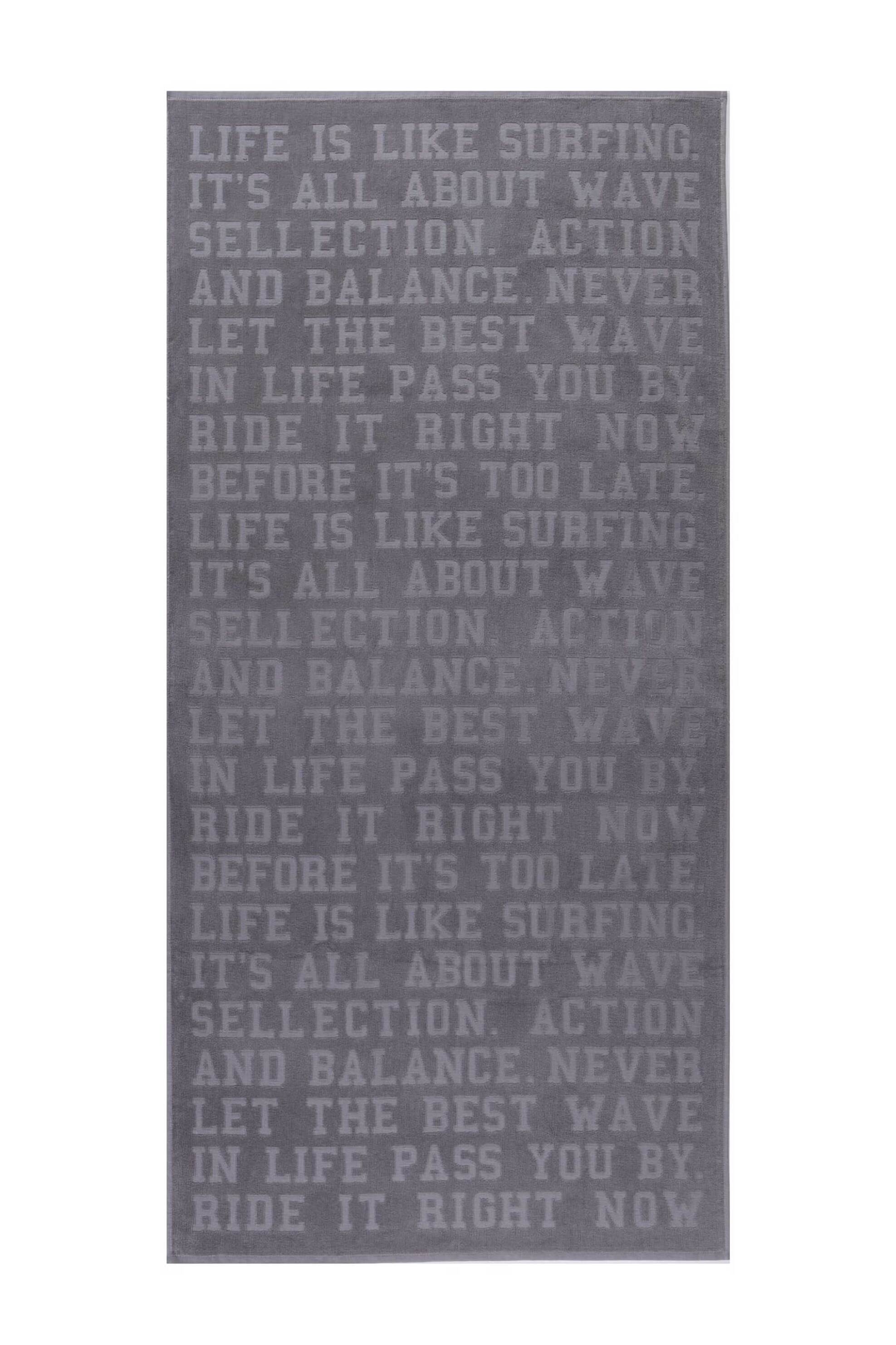 NEF-NEF HOMEWARE NEF-NEF unisex πετσέτα θαλάσσης "Action" 80 x 160 cm - 035745 Γκρι