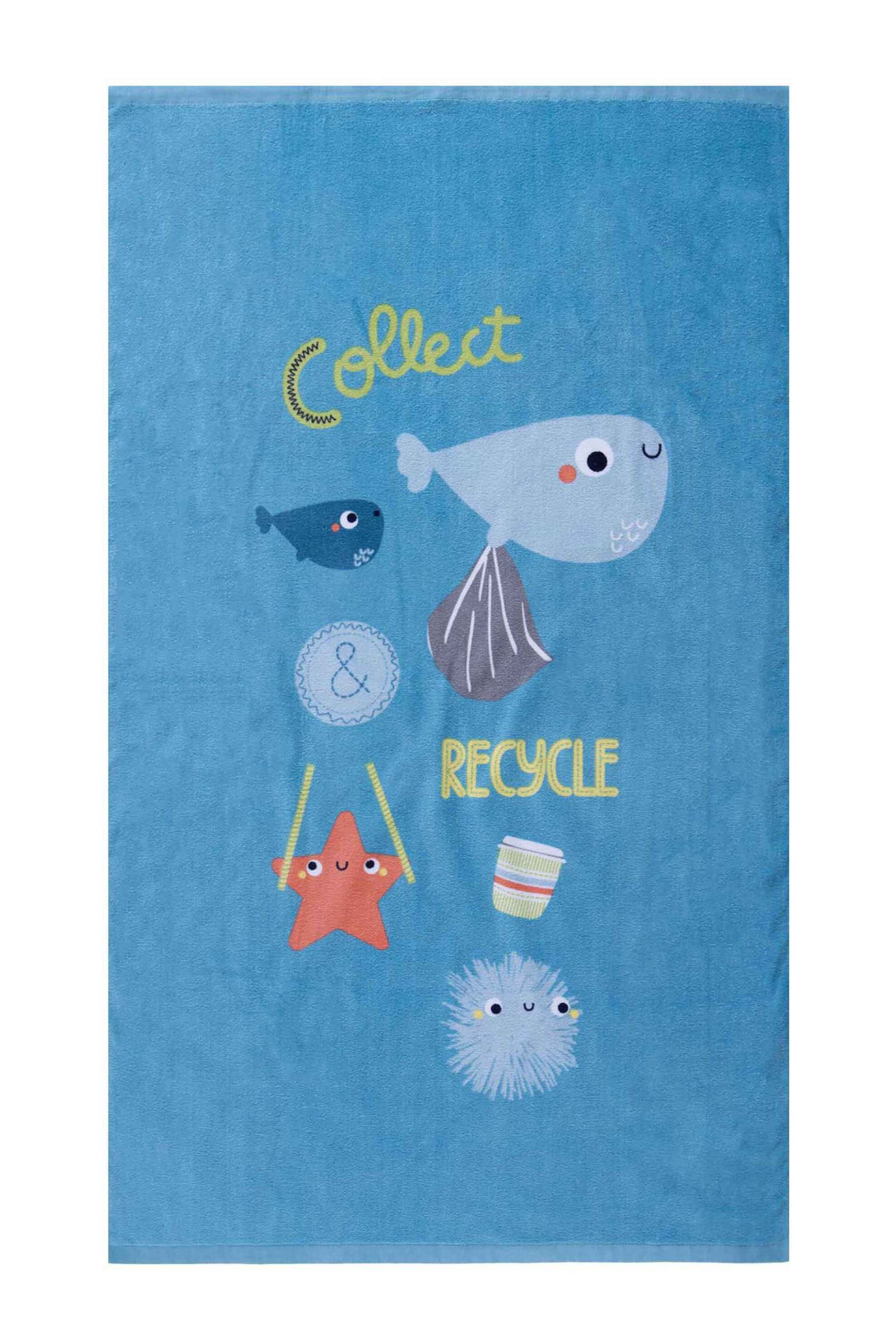 NEF-NEF HOMEWARE NEF-NEF παιδική πετσέτα θαλάσσης "Collect & Recycle" 70 x 120 cm - 035733
