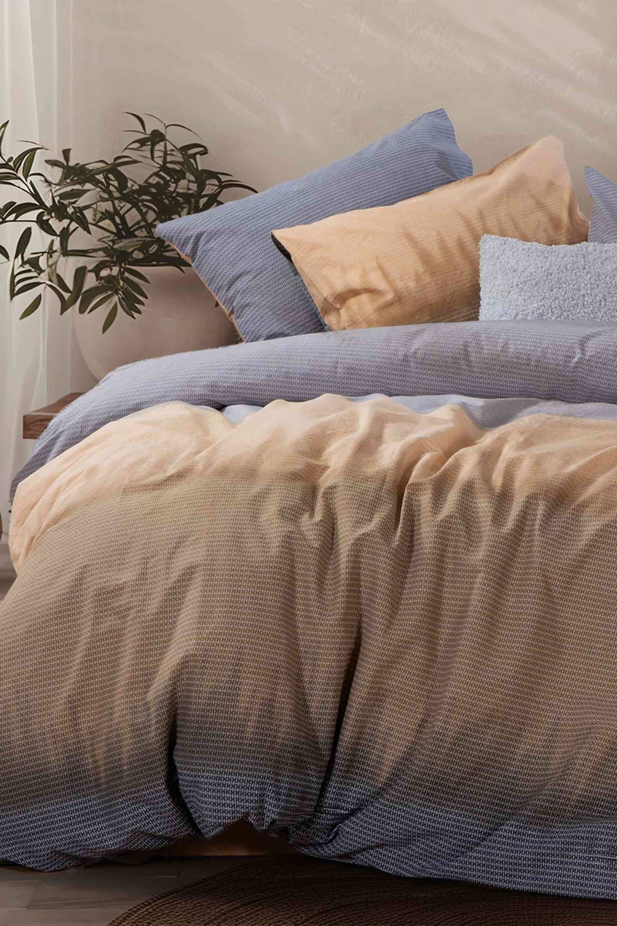 NEF-NEF σετ σεντόνια μονά με μαξιλαροθήκη "Honor" (3 τεμάχια) - 036254 Μουσταρδί