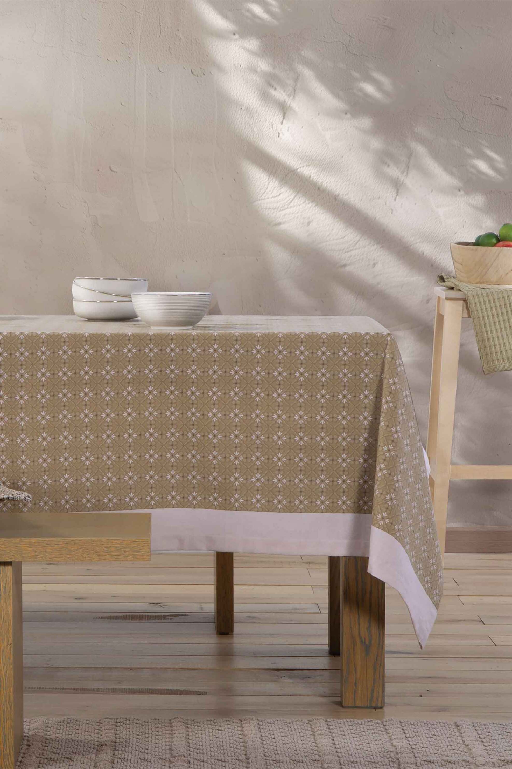 NEF-NEF HOMEWARE NEF-NEF τραπεζομάντηλο "Module" 140 x 180 cm - 036393 Λαδί