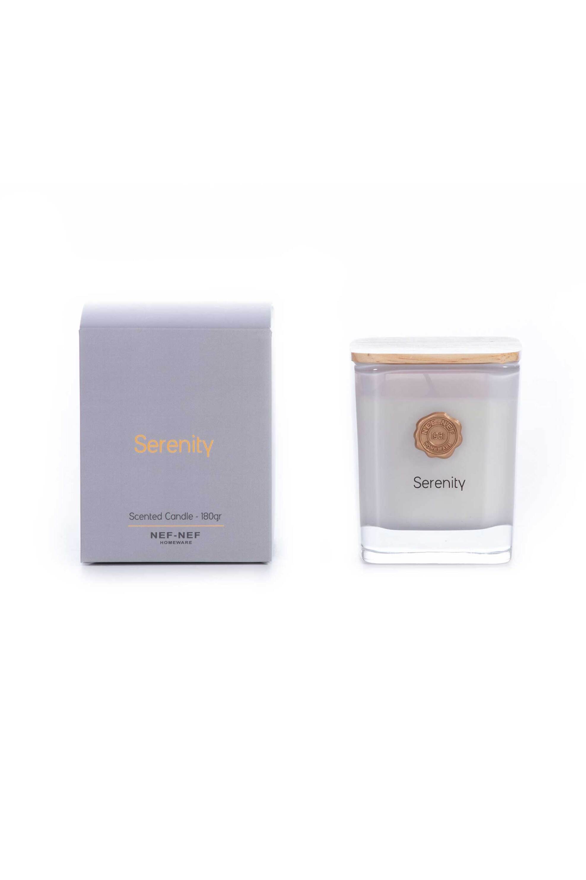 NEF-NEF HOMEWARE NEF-NEF αρωματικό κερί "Serenity" 180 gr - 036430 Γκρι