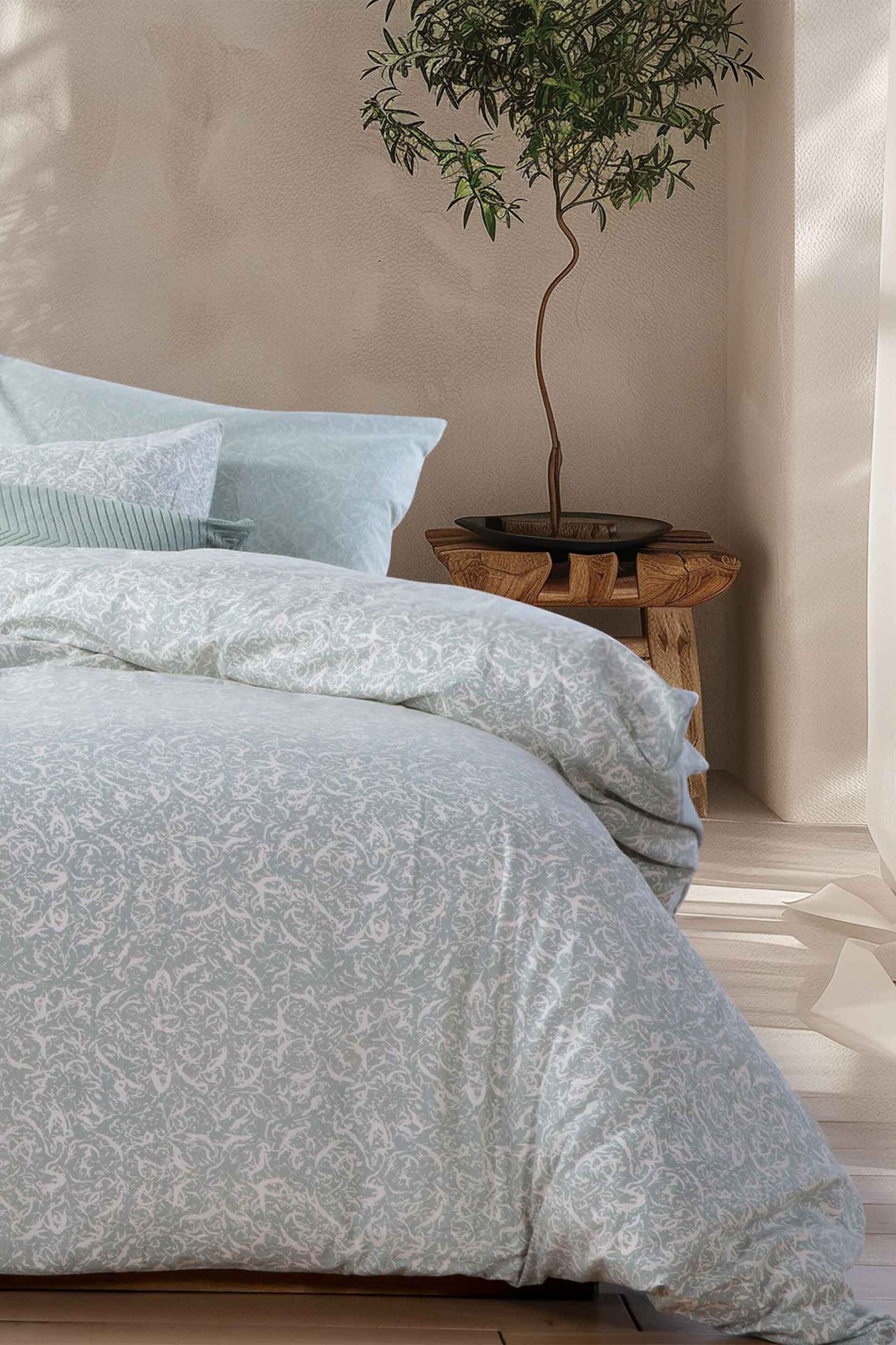 NEF-NEF HOMEWARE NEF-NEF σετ παπλωματοθήκη μονή με μαξιλαροθήκη "Sorial" (2 τεμάχια) - 036182 Πράσινο Μέντας