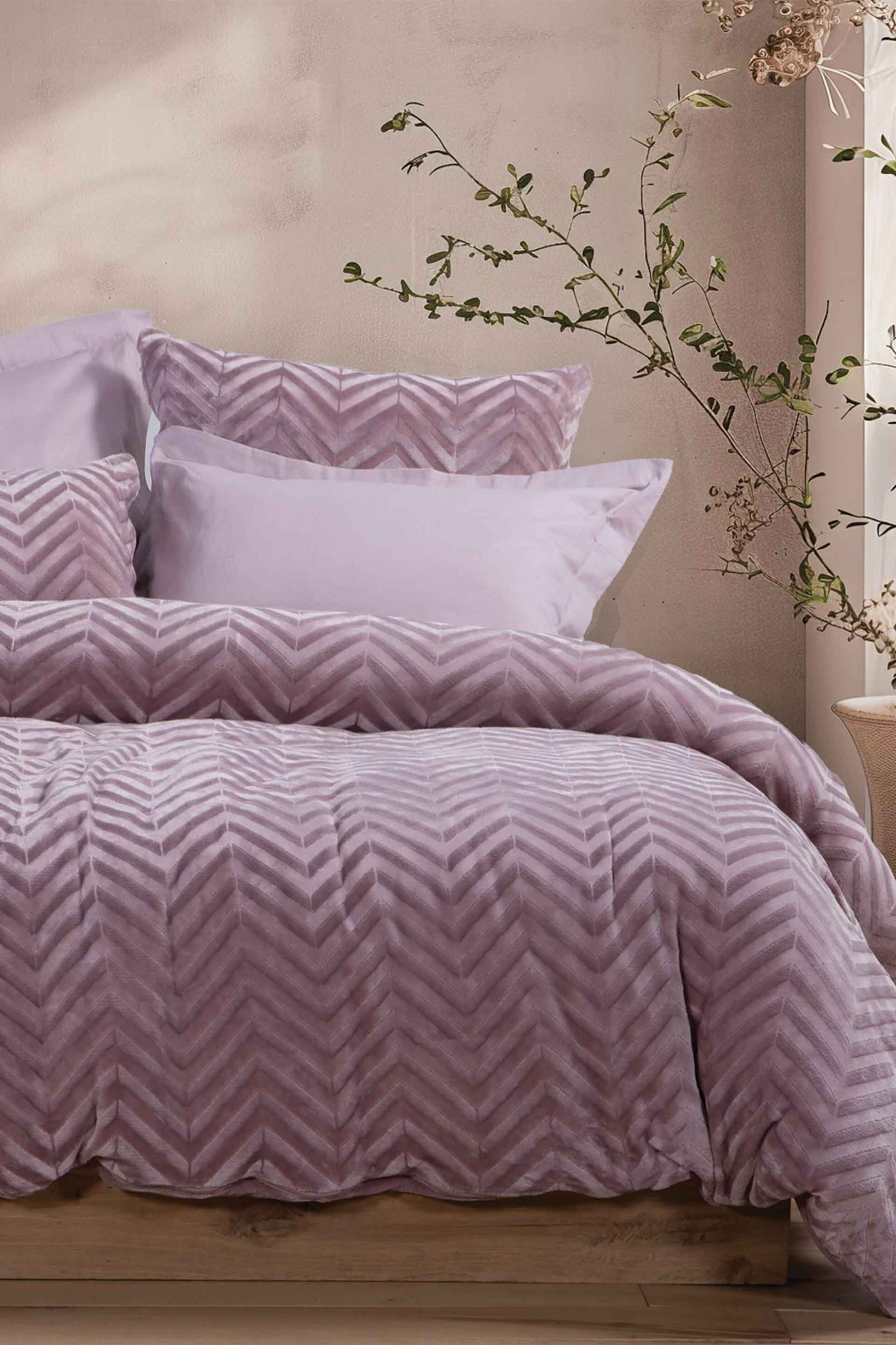 NEF-NEF HOMEWARE NEF-NEF σετ παπλωματοθήκη μονή με μαξιλαροθήκη "Carmen" (2 τεμάχια) - 036422 Ροζ