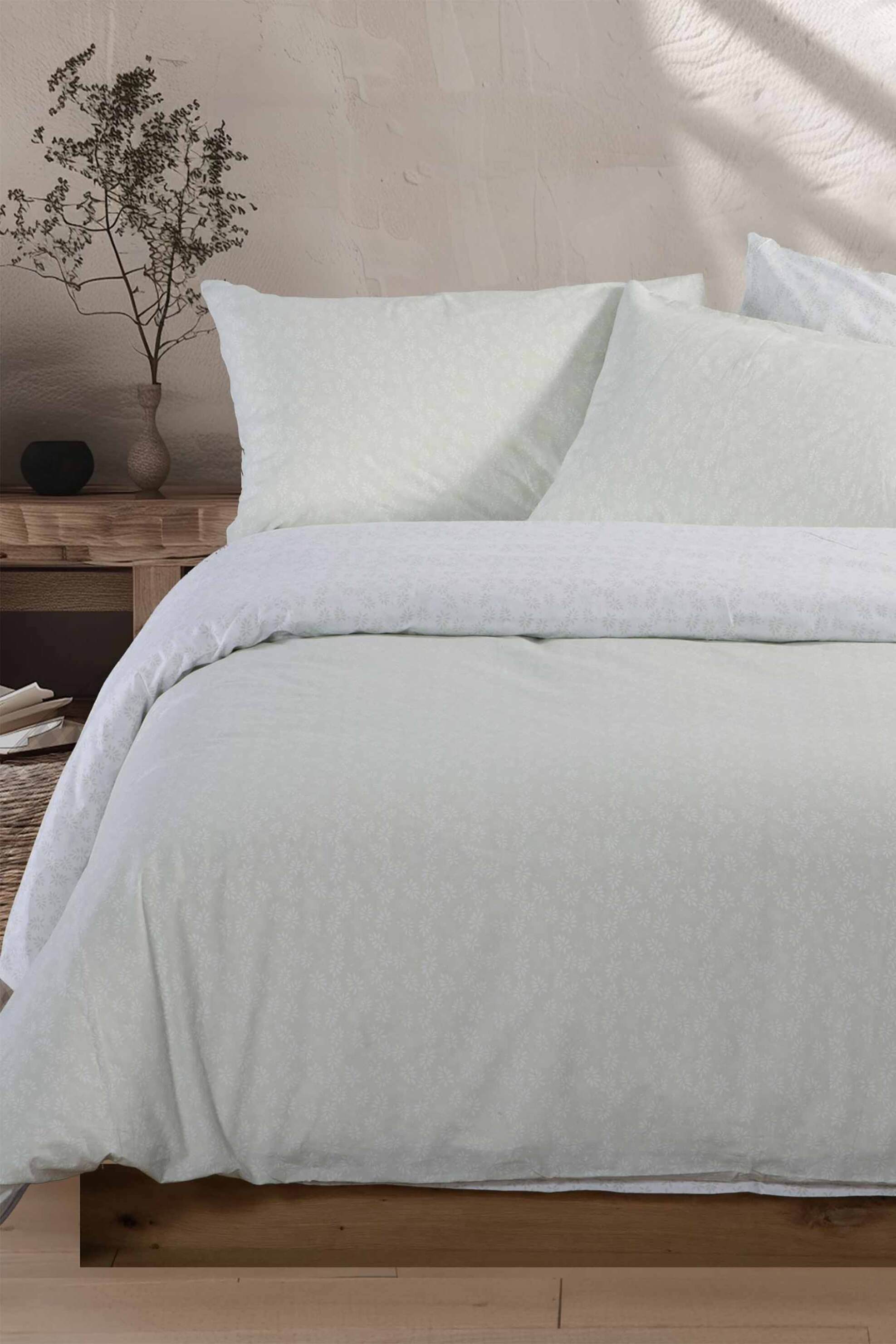 NEF-NEF σετ σεντόνια υπέρδιπλα με μαξιλαροθήκες "Somber" (4 τεμάχια) - 036632 Πράσινο Μέντας