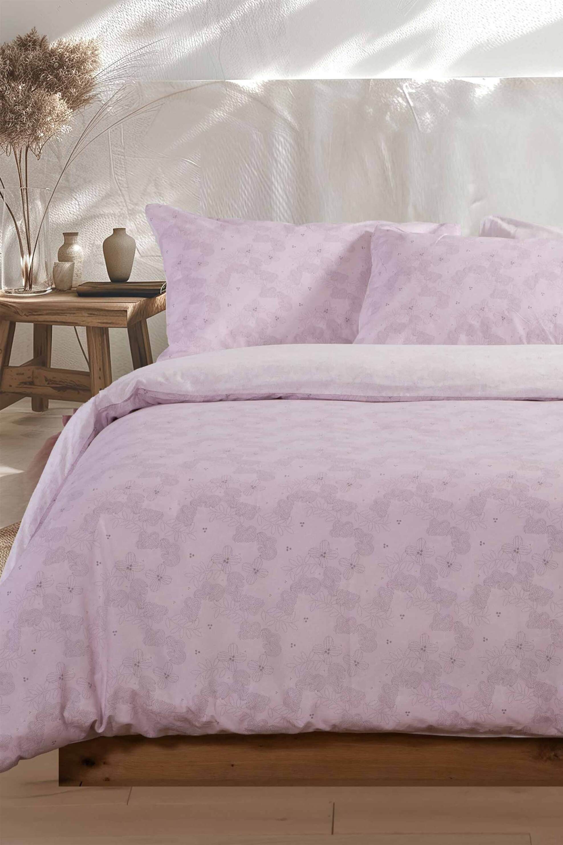 NEF-NEF σετ σεντόνια υπέρδιπλα με μαξιλαροθήκες "Worian" (4 τεμάχια) - 036636 Μοβ