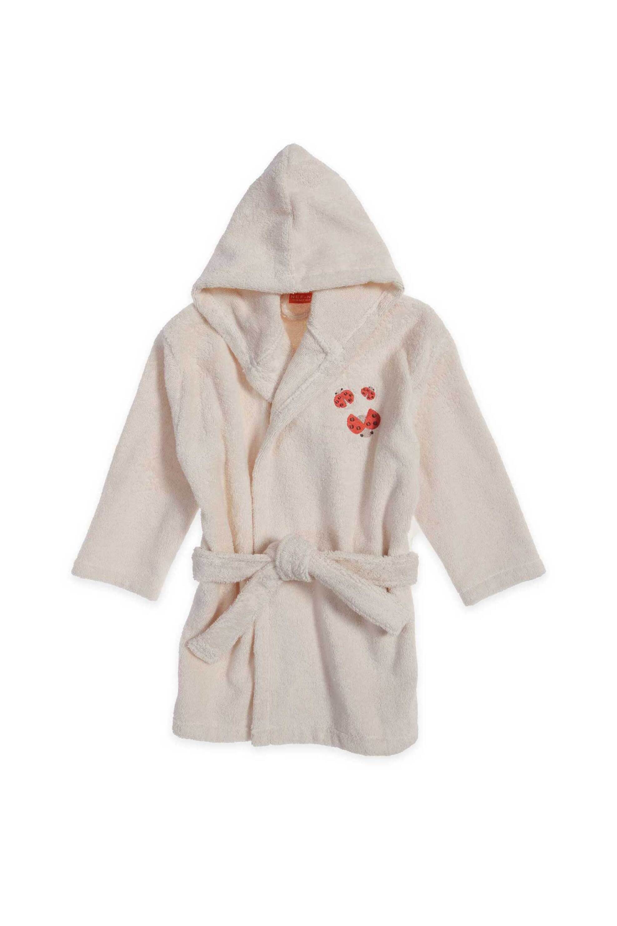 NEF-NEF βρεφικό μπουρνούζι "Lady Bug" - 037181 Εκρού