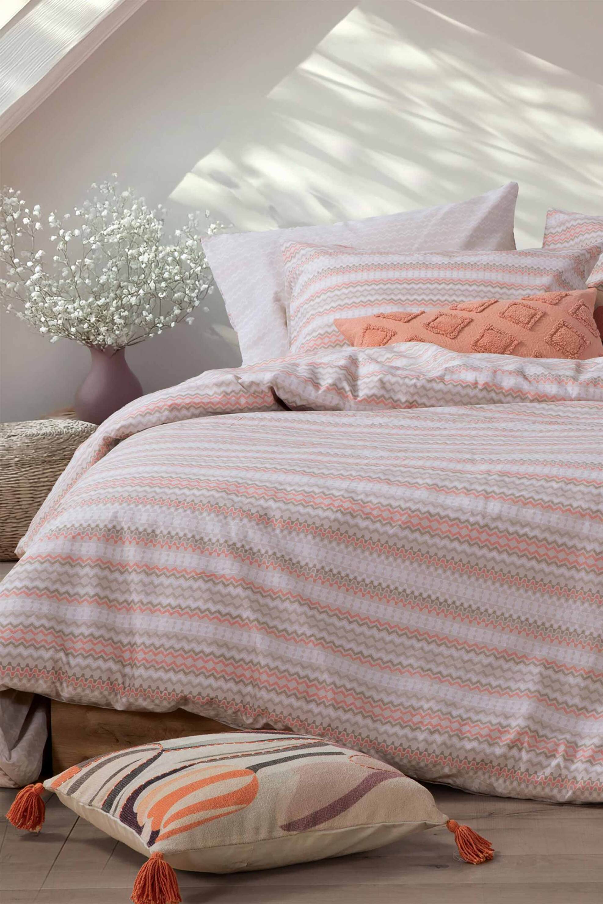 NEF-NEF σετ σεντόνια μονά με μαξιλαροθήκη 170 x 270 cm "Quantro" (3 τεμάχια) - 037474 Μπεζ