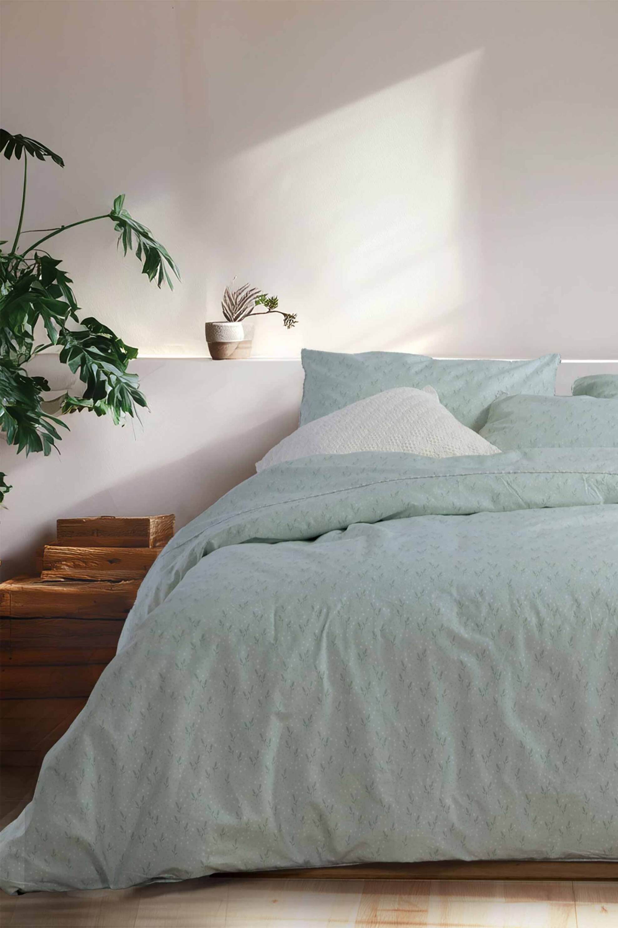 NEF-NEF σετ σεντόνια king size με μαξιλαροθήκες "Josefine" (4 τεμάχια) - 037396 Πράσινο Μέντας