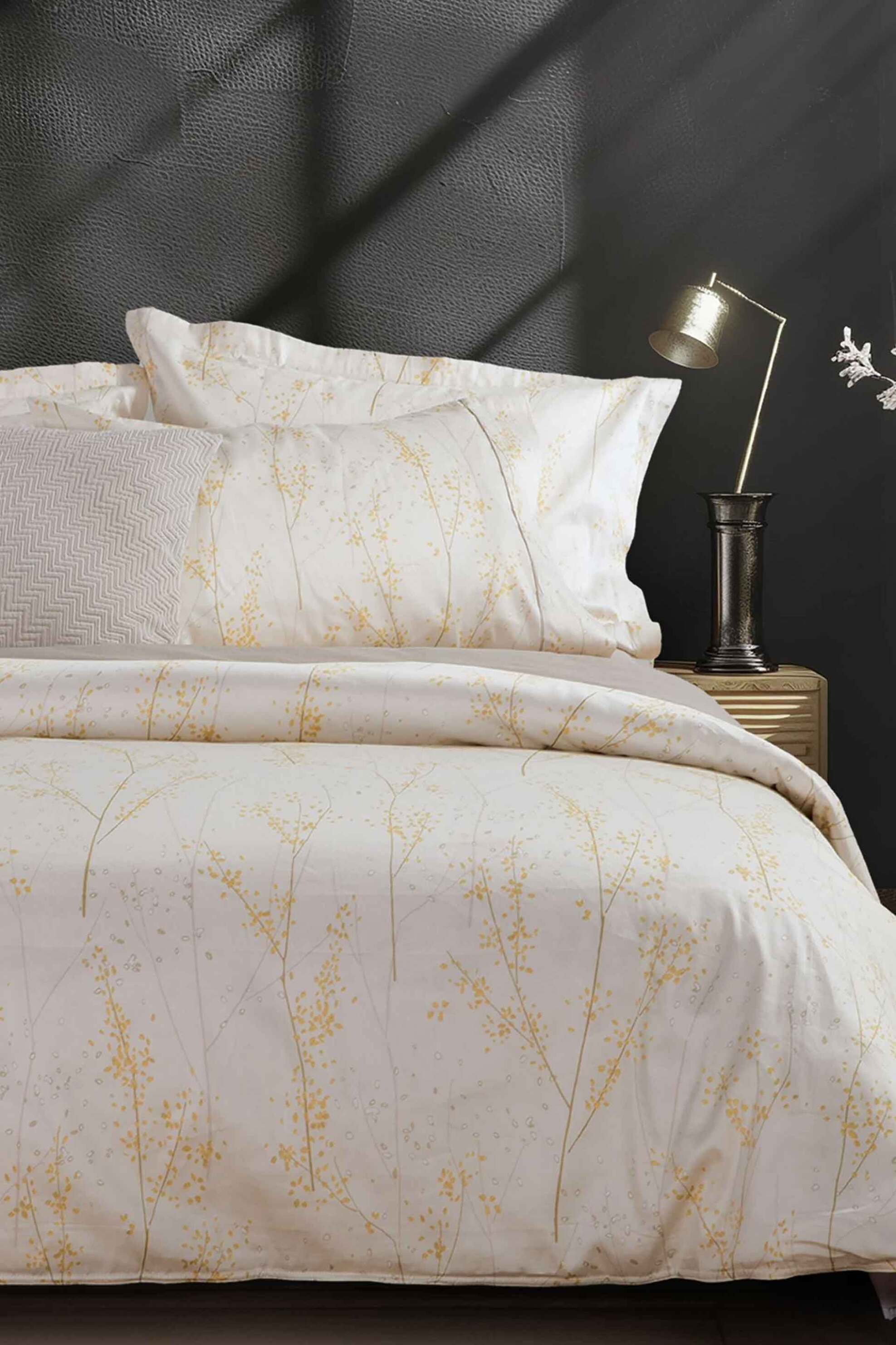 NEF-NEF σετ σεντόνια υπέρδιπλα με μαξιλαροθήκες και σατέν υφή 240 x 270 cm "Elements-Sailen" (4 τεμάχια) - 037289 Μπεζ