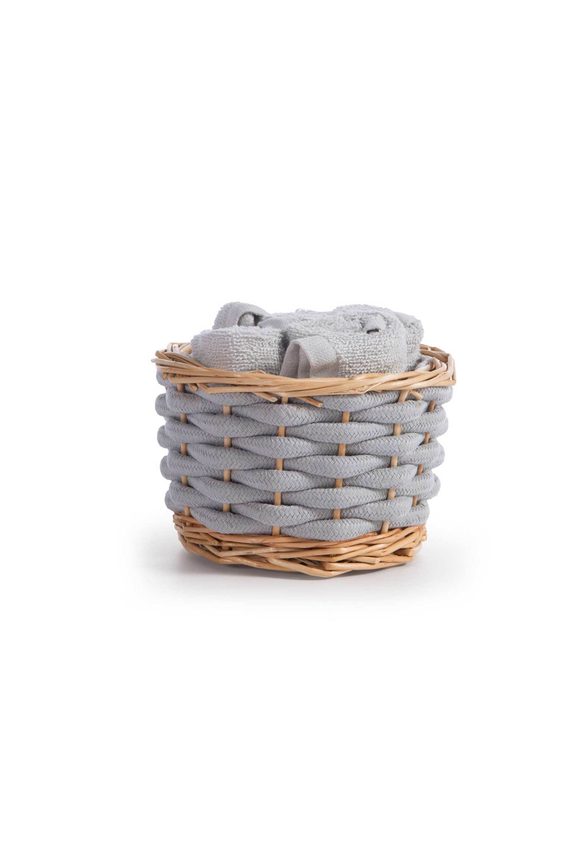 NEF-NEF σετ καλαθάκι με λαβέτες 30 x 30 cm "Borra" (5 τεμάχια) - 037177 Γκρι