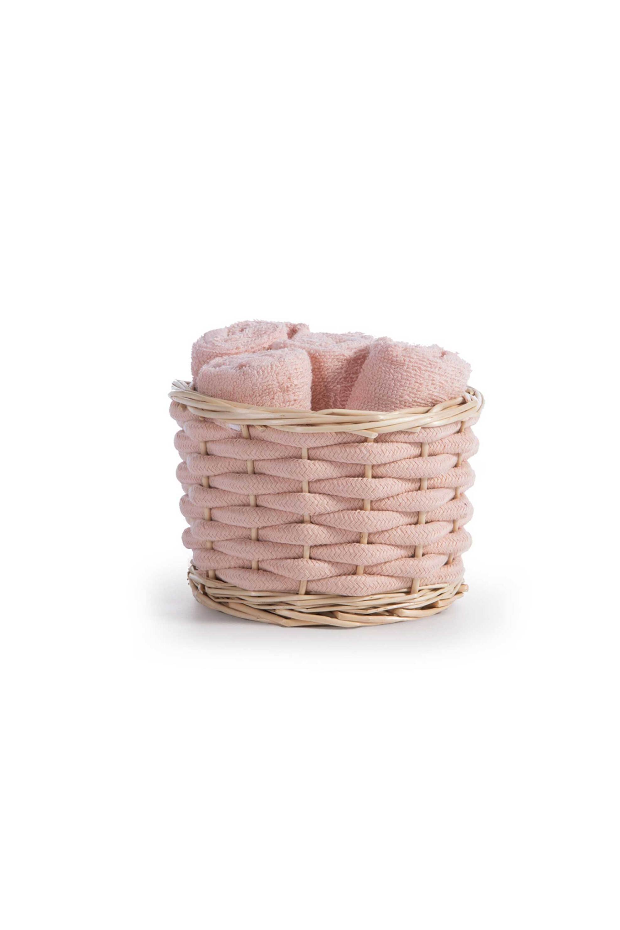 NEF-NEF σετ καλαθάκι με λαβέτες 30 x 30 cm "Borra" (5 τεμάχια) - 037177 Ροζ