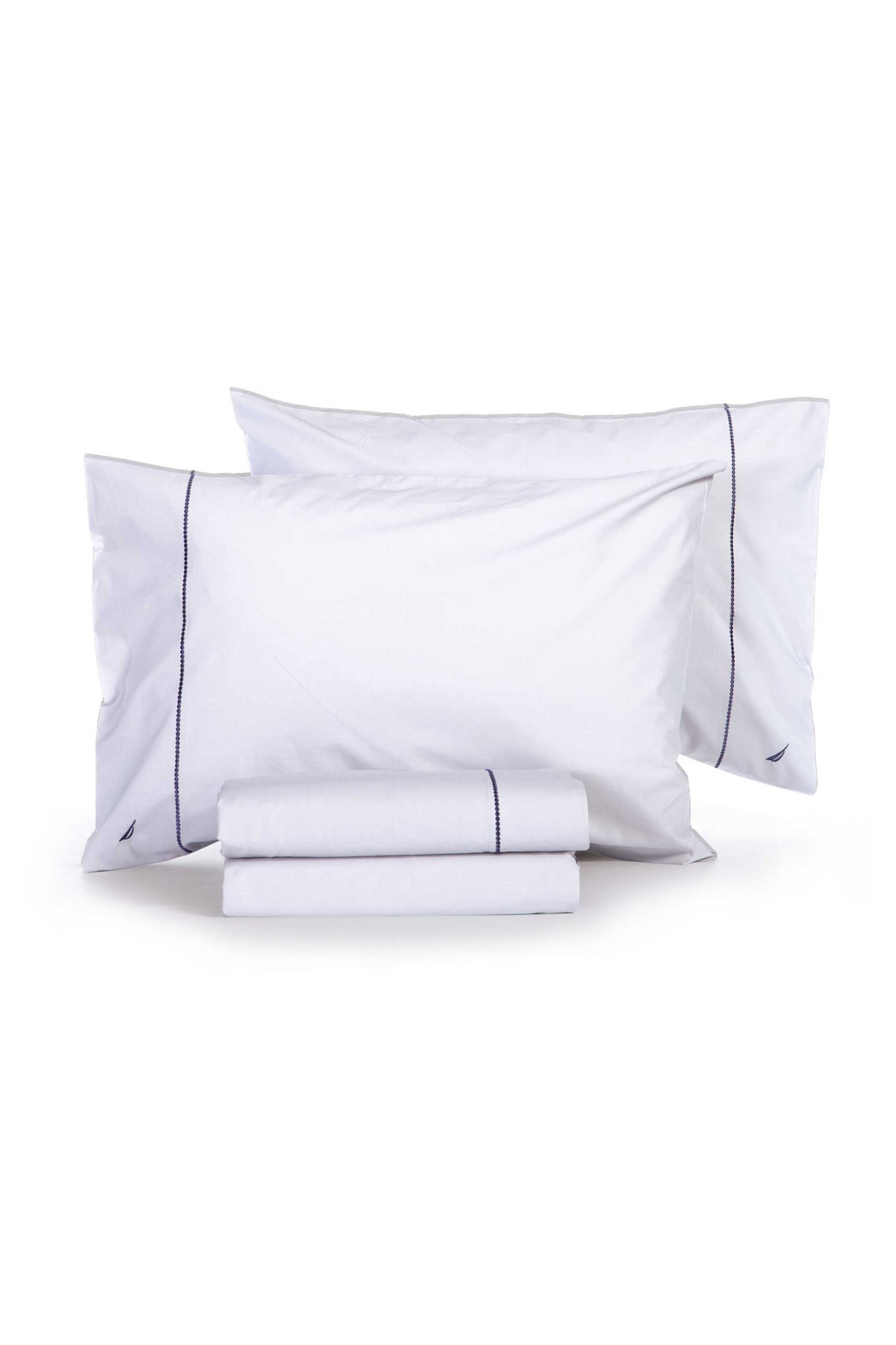 NEF-NEF σετ σεντόνια υπέρδιπλα με μαξιλαροθήκες 240 x 270 cm "Nautica-Nau Wave Solid" (4 τεμάχια) - 037628 Λευκό