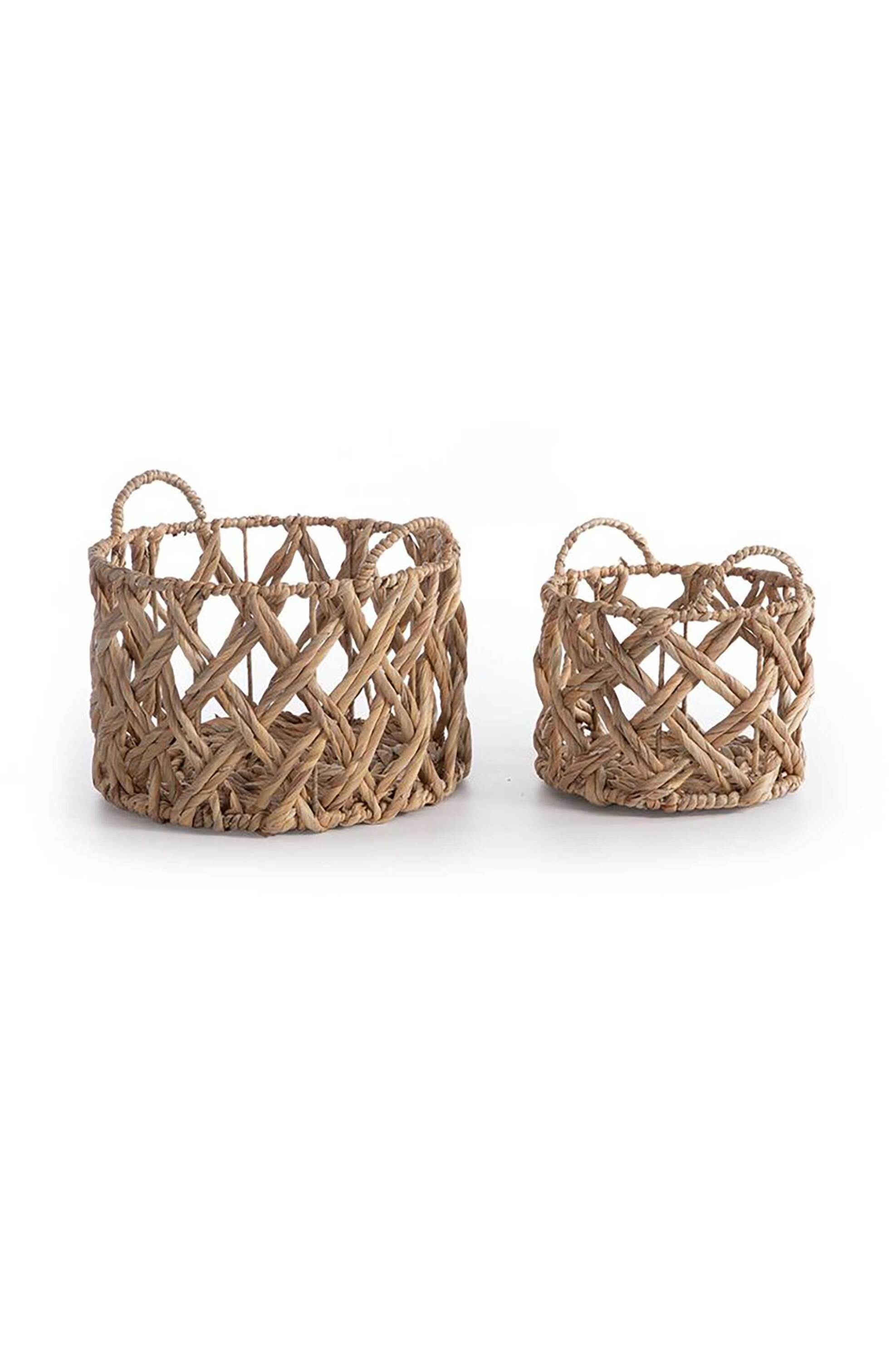 NEF-NEF HOMEWARE NEF-NEF διακοσμητικό καλάθι υάκινθου 25 x 18 cm "Mesh" - 037759 Nude