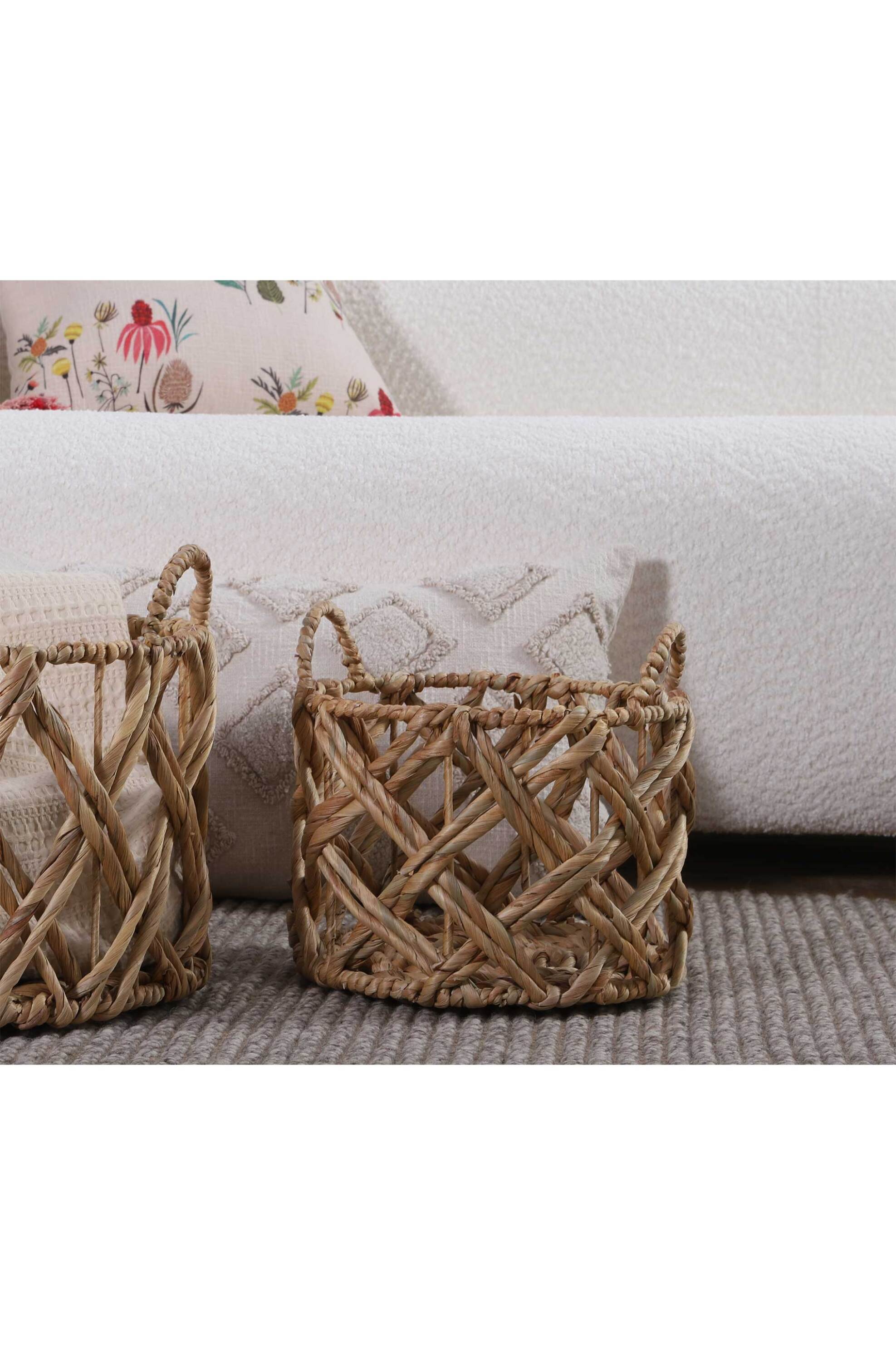 NEF-NEF διακοσμητικό καλάθι υάκινθου 25 x 18 cm "Mesh" - 037759 Nude φωτογραφία
