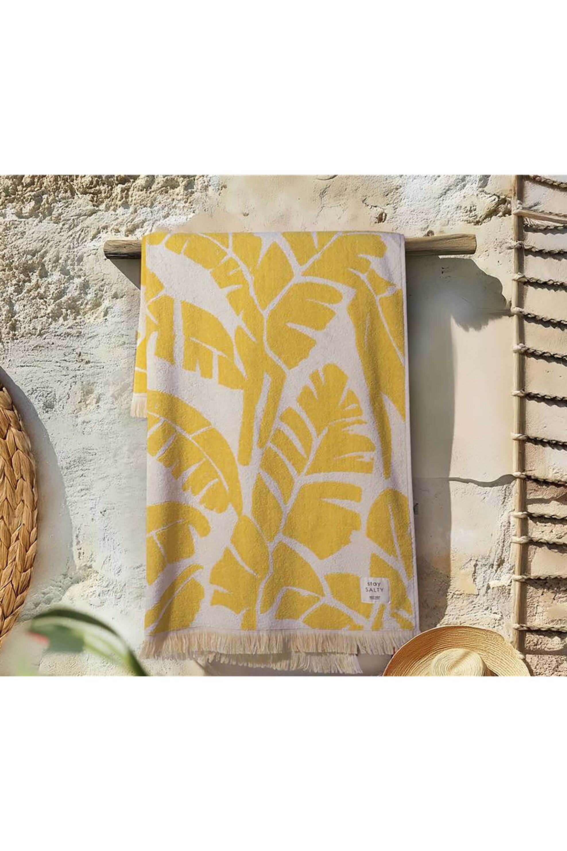 NEF-NEF πετσέτα θαλάσσης 90 x 170 cm "Amalfi" - 037725 Κίτρινο φωτογραφία