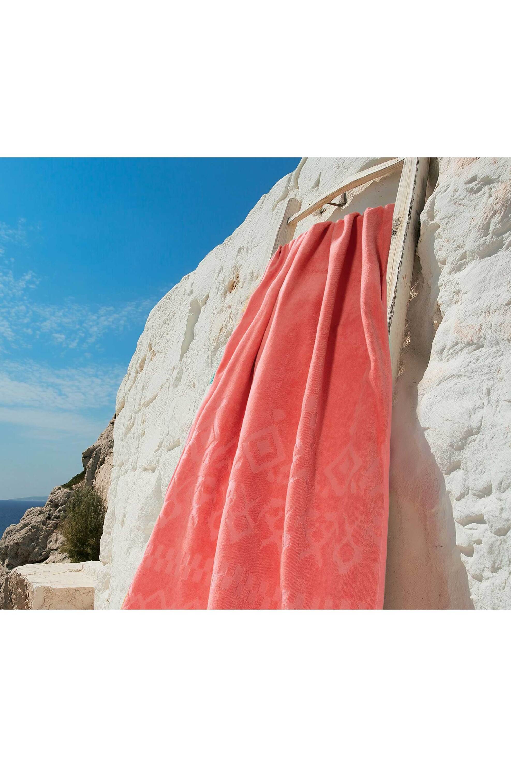 NEF-NEF πετσέτα θαλάσσης 80 x 160 cm "Trivian" - 037727 Κοραλί φωτογραφία