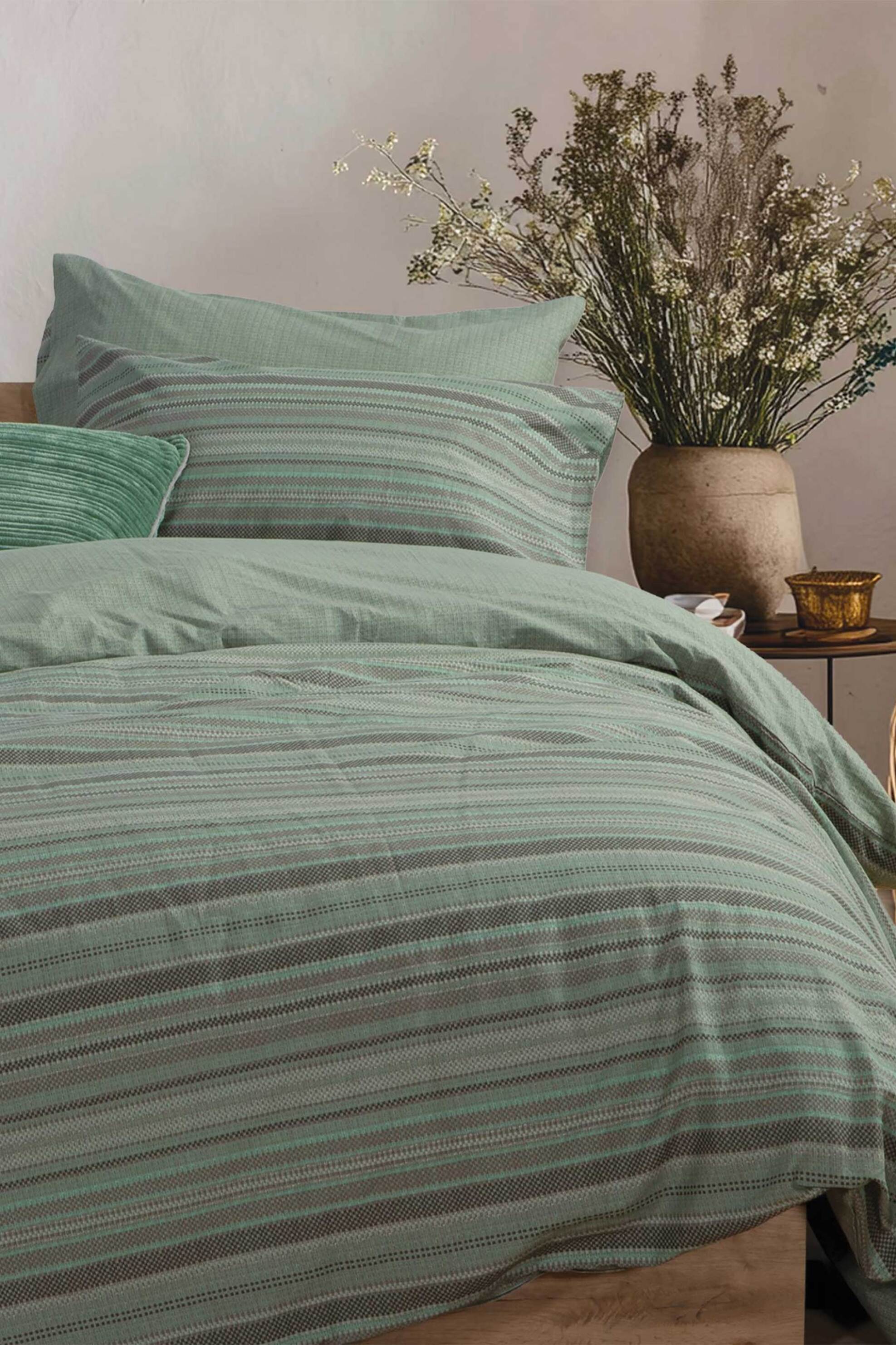 NEF-NEF σετ σεντόνια υπέρδιπλα με μαξιλαροθήκες "Degree" (4 τεμάχια) - 038179 Πράσινο