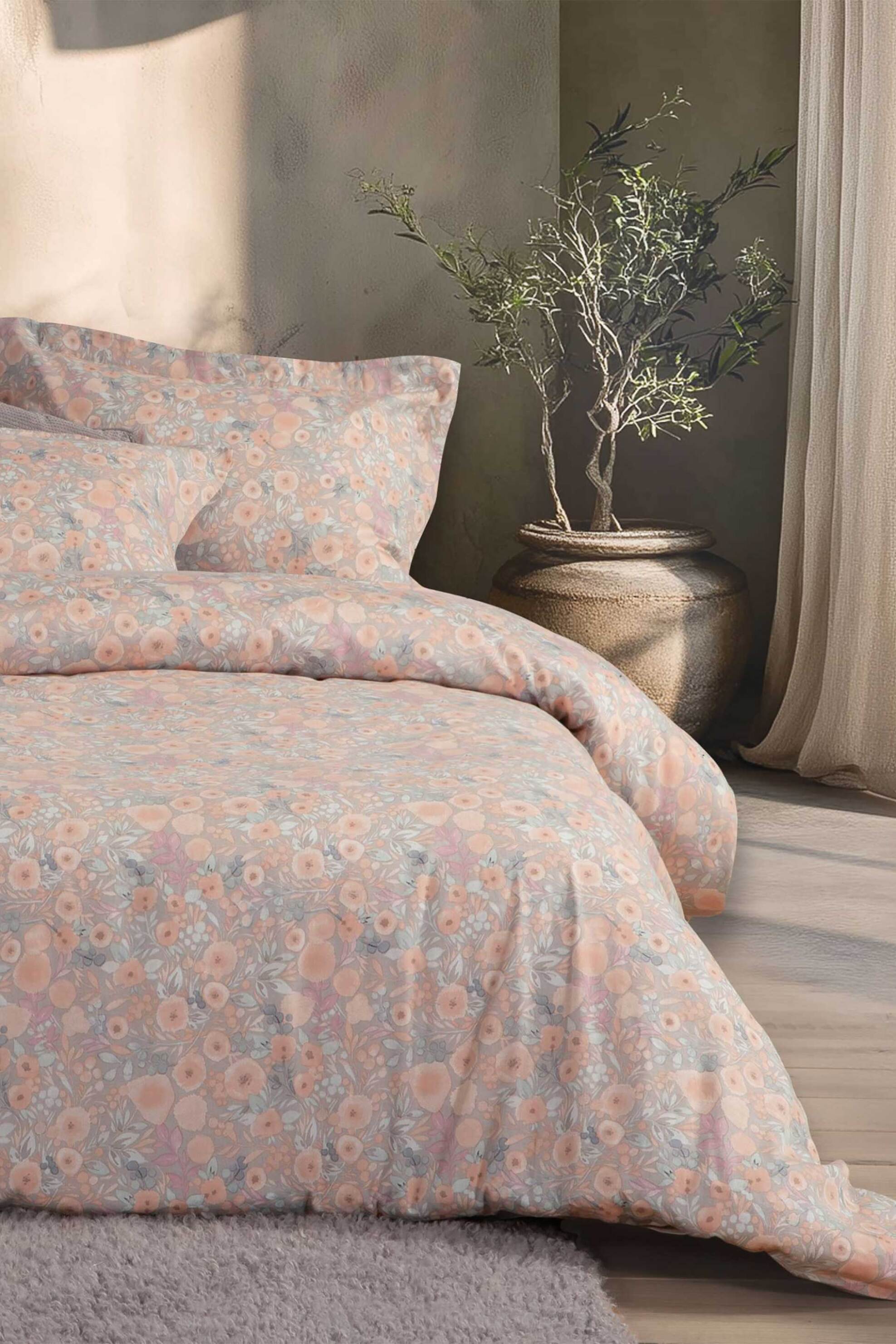 NEF-NEF σετ σεντόνια υπέρδιπλα με μαξιλαροθήκες "Alystran" (4 τεμάχια) - 038434 Γκρι