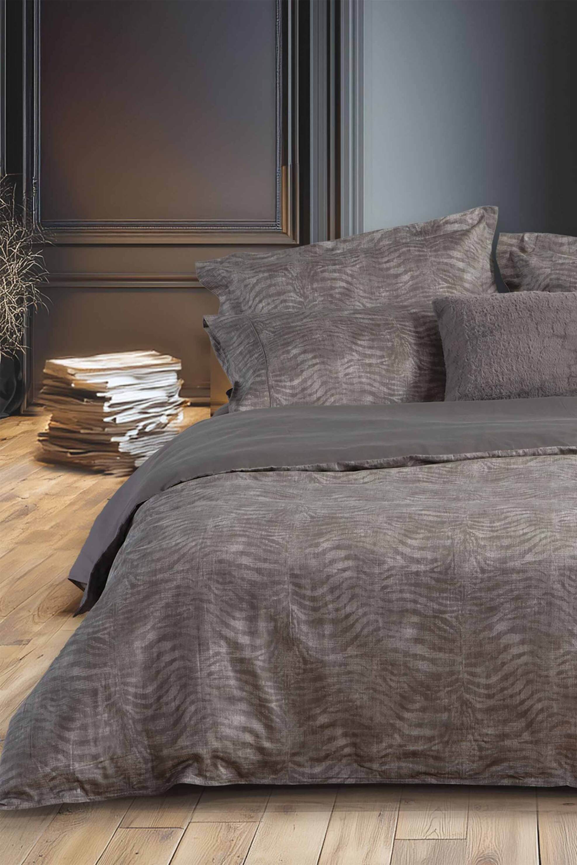 NEF-NEF σετ σεντόνια υπέρδιπλα με μαξιλαροθήκες "Elements-Zesten" (4 τεμάχια) - 038465 Γκρι