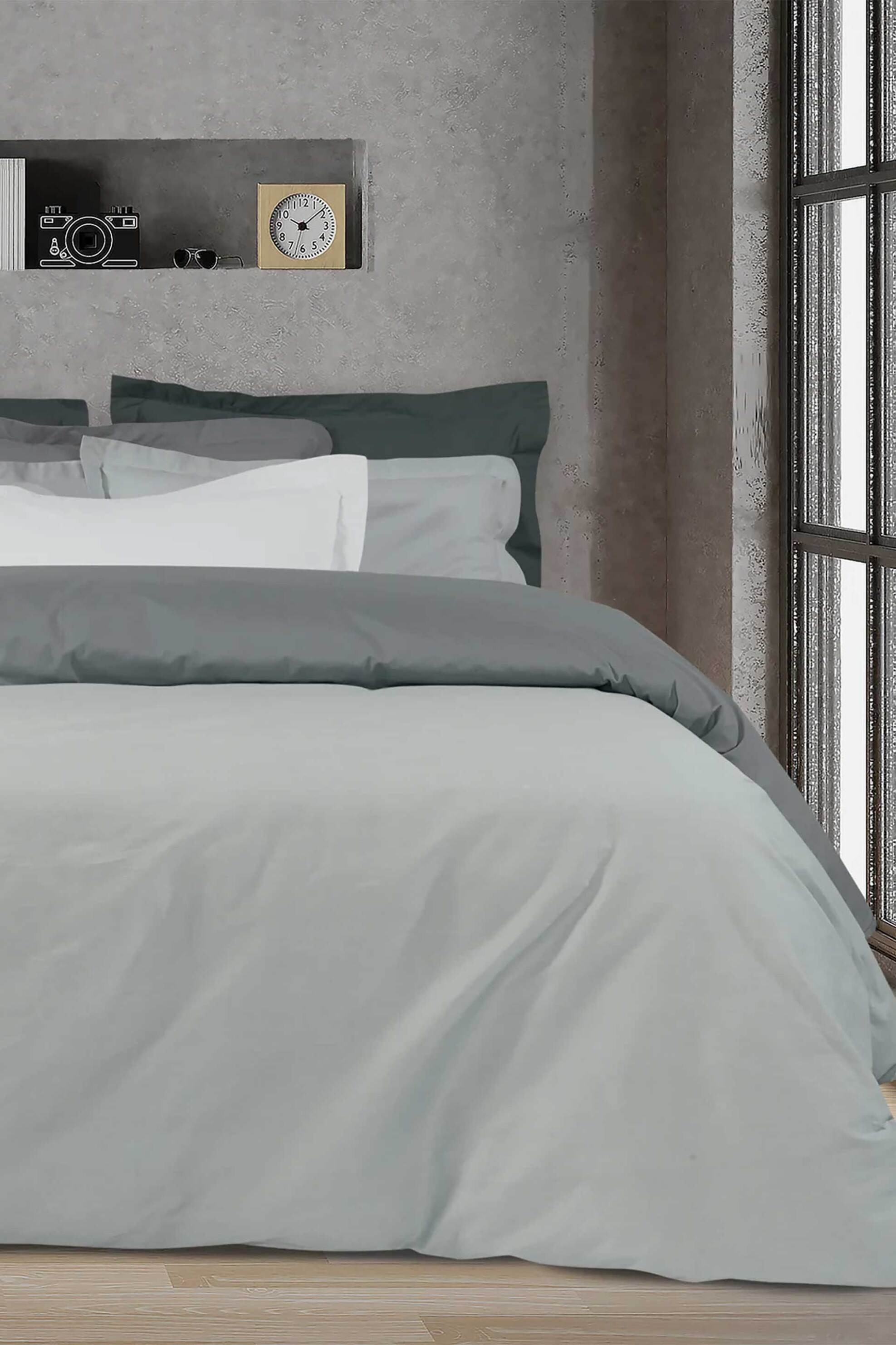 Das home σεντόνι μονό "1007 Colour Best" 170 x 260 cm - 422400011007 Γκρι