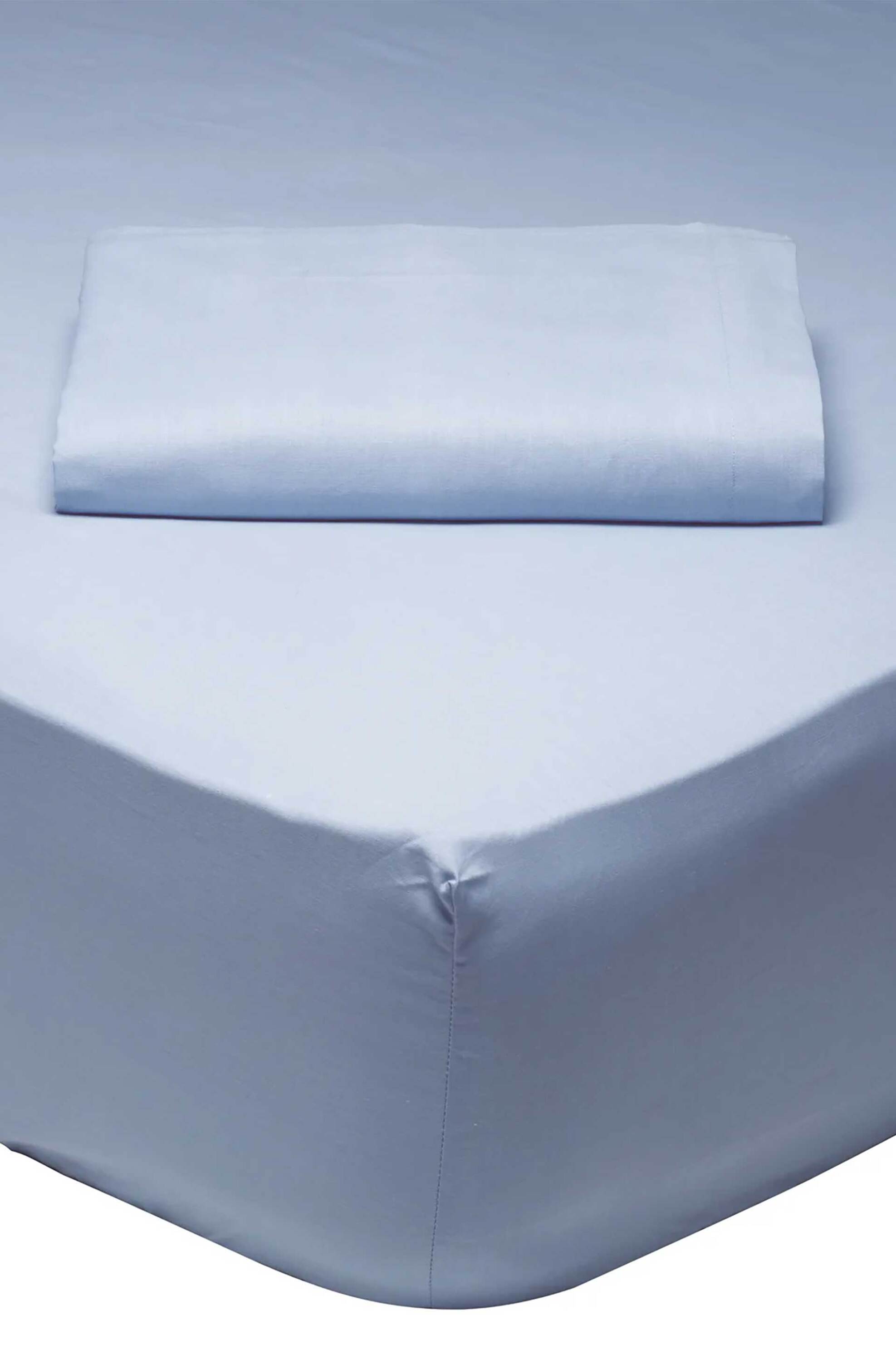 DAS HOME Das home σεντόνι υπέρδιπλο με λάστιχο "1005 Colour Best" 170 x 200 + 35 cm - 422410021005 Μπλε Ανοιχτό