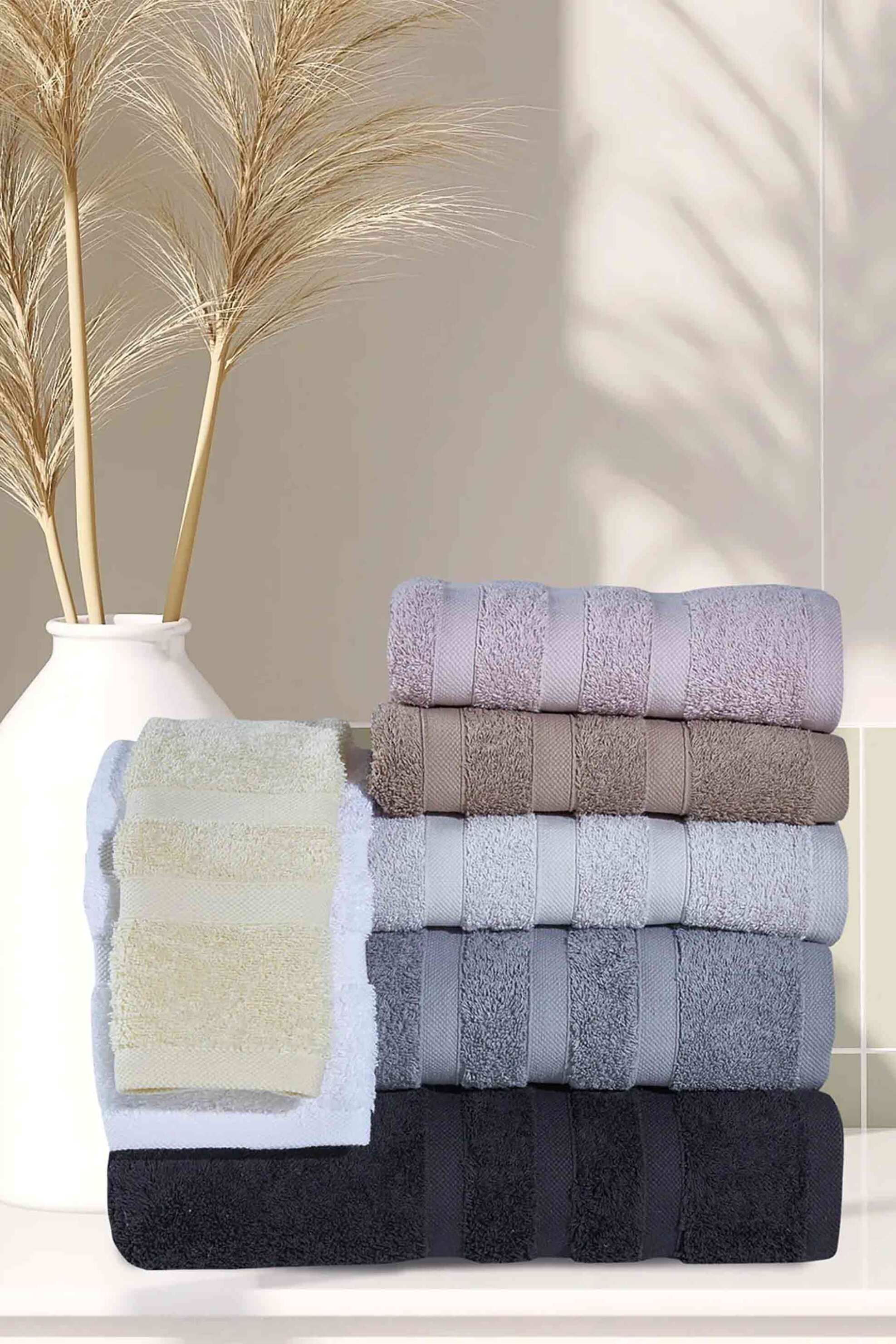 Das Home πετσέτα σώματος μονόχρωμη με ανάγλυφο σχέδιο "Prestige" 80 x 150 cm - 467801501161 Εκρού φωτογραφία