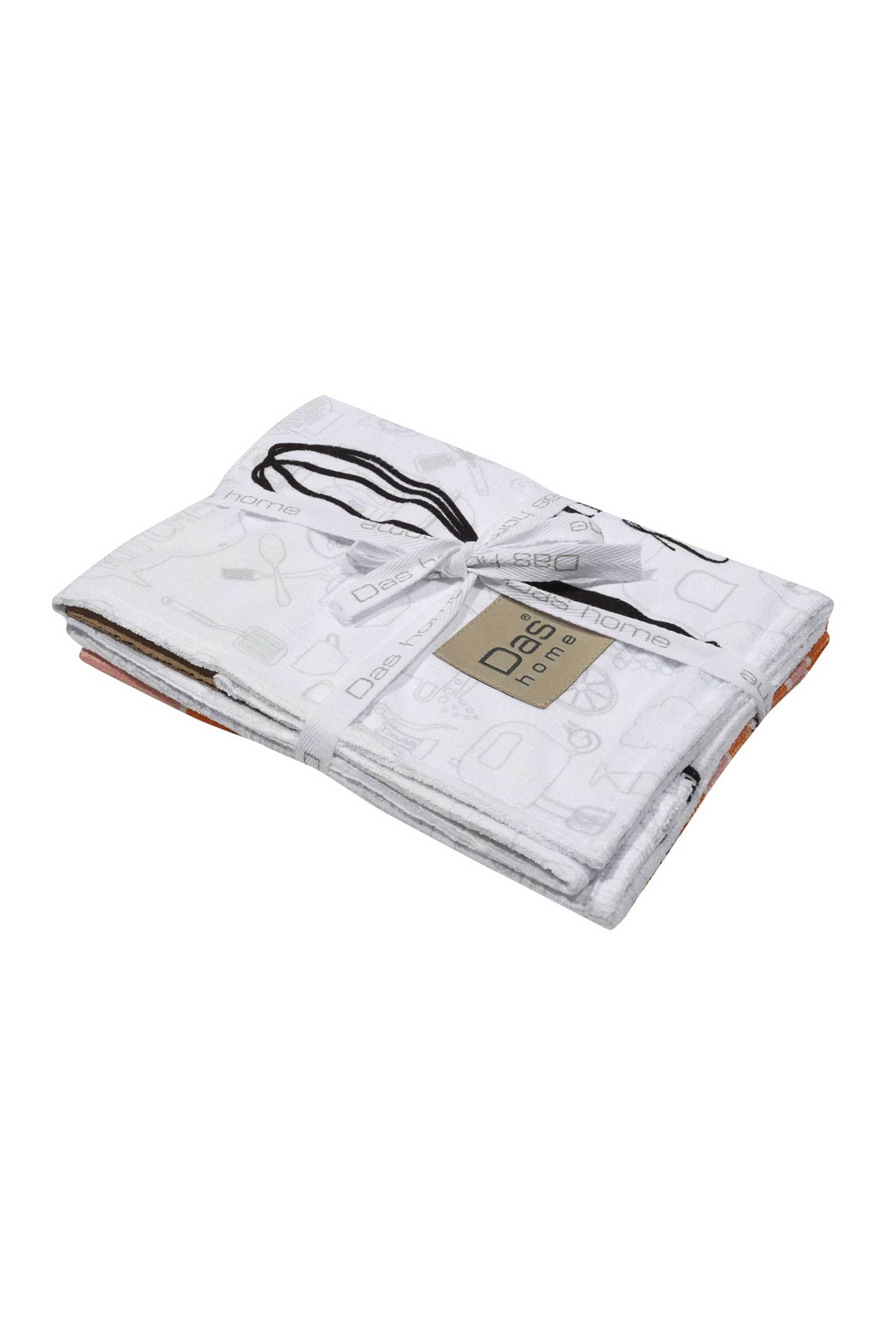 Das Home σετ ποτηρόπανα εμπριμέ με logo patch 40 x 65 cm - 527040650636 Πολύχρωμο φωτογραφία