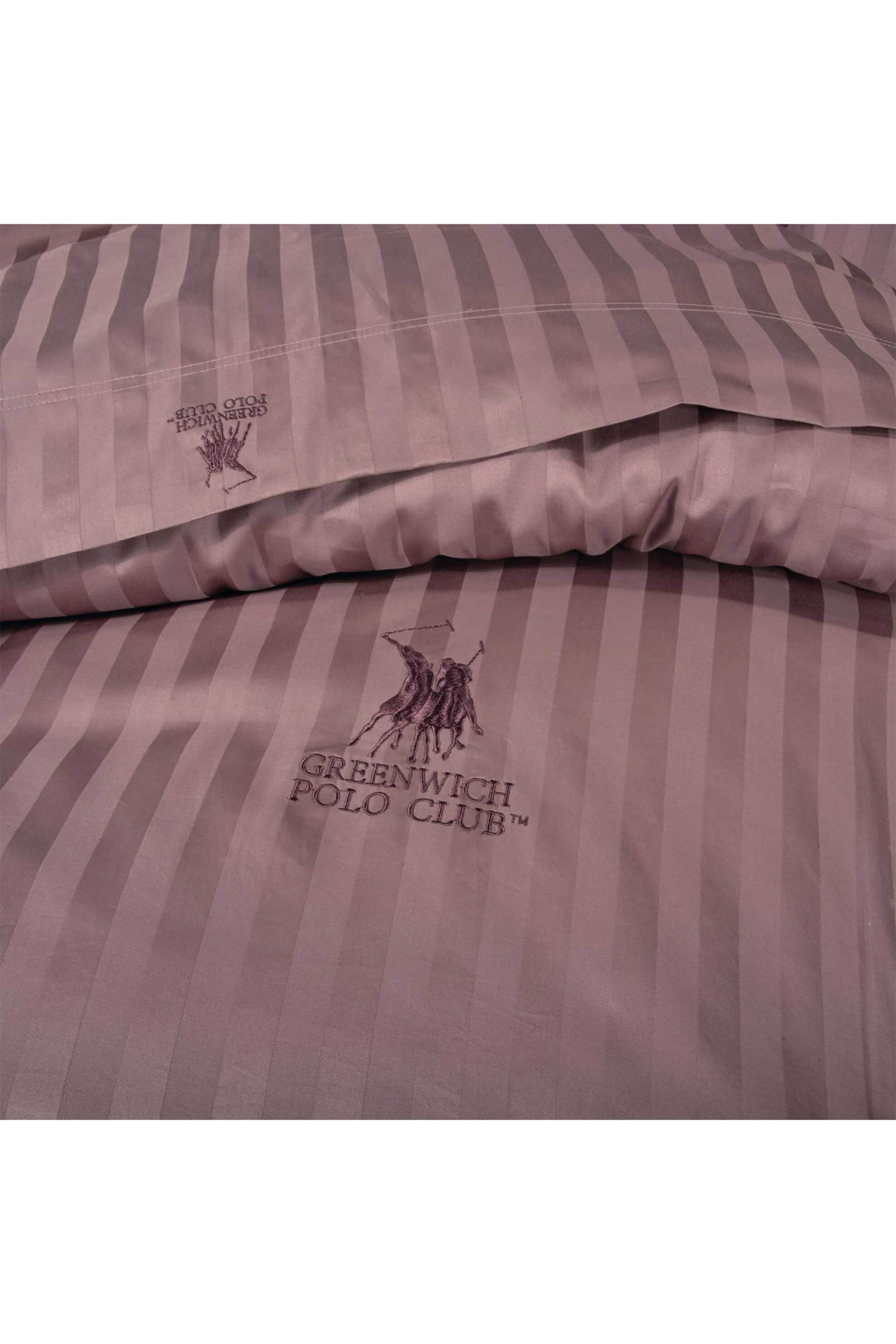 Greenwich Polo Club σετ σεντόνια υπέρδιπλα και μαξιλαροθήκες με ρίγα "Classic 2155" 2 x 240 x 270 cm - 2 x 50 x 70 + 7 cm - 202100202155 Μπορντό φωτογραφία