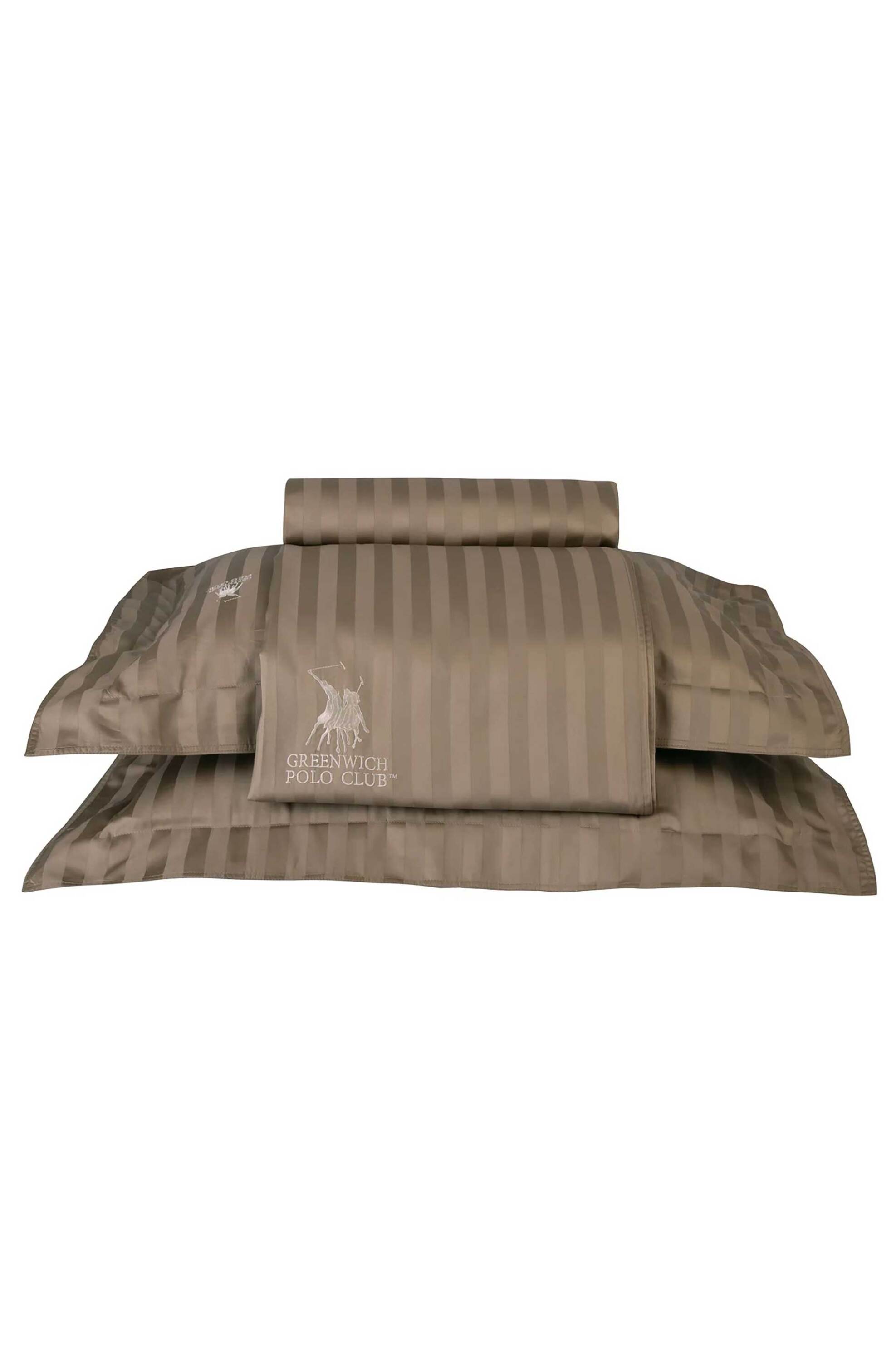 Greenwich Polo Club σετ σεντόνια king size και μαξιλαροθήκες "2156" 2 x 270 x 280 cm - 50 x 70 + 7 cm - 202100302156 Καφέ φωτογραφία