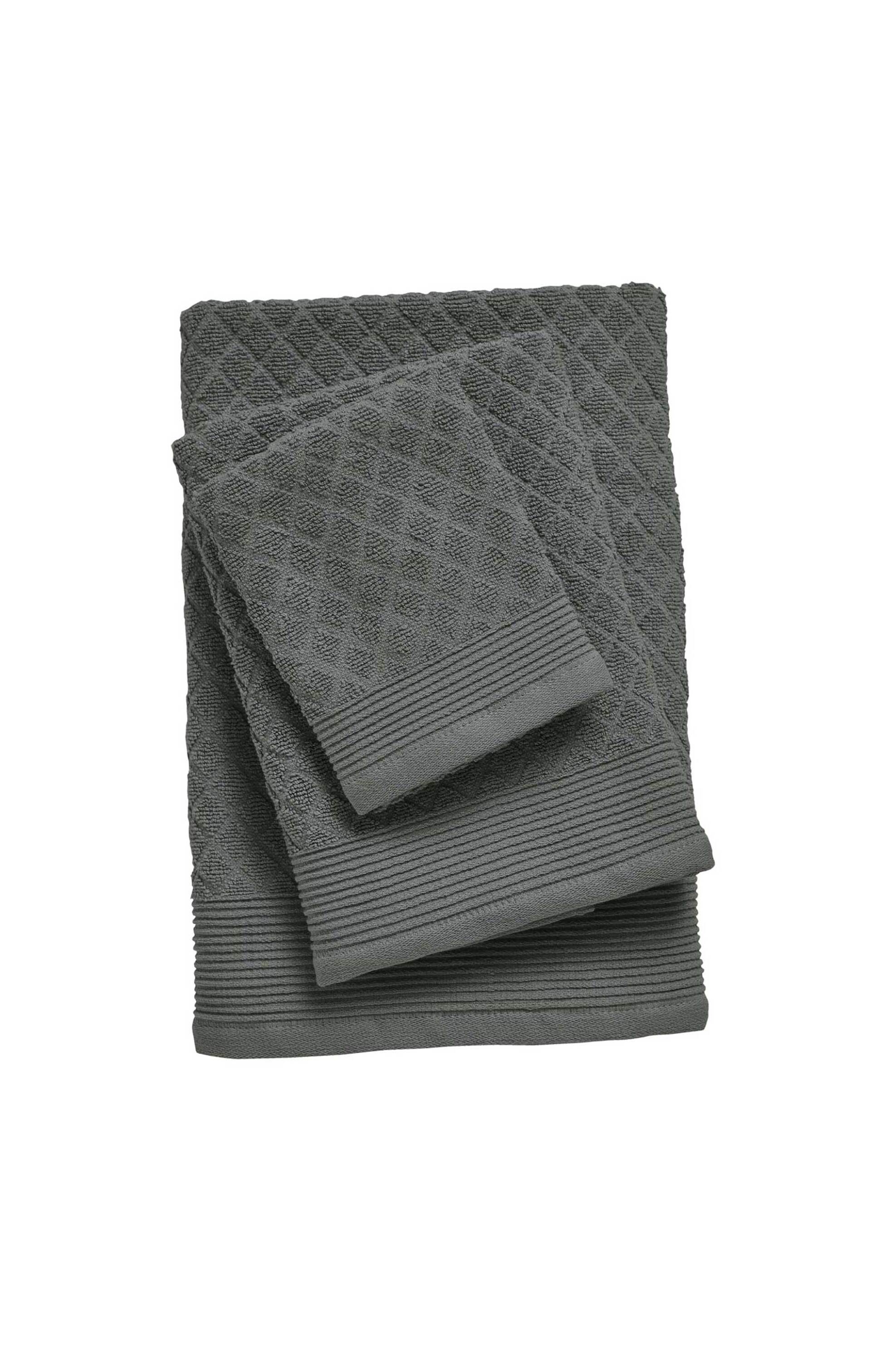 Das Home σετ πετσέτες μπάνιου μονόχρωμες με ανάγλυφο σχέδιο "Best 0688" 30 x 50 cm - 50 x 100 cm - 70 x 140 cm - 530708180688 Ανθρακί