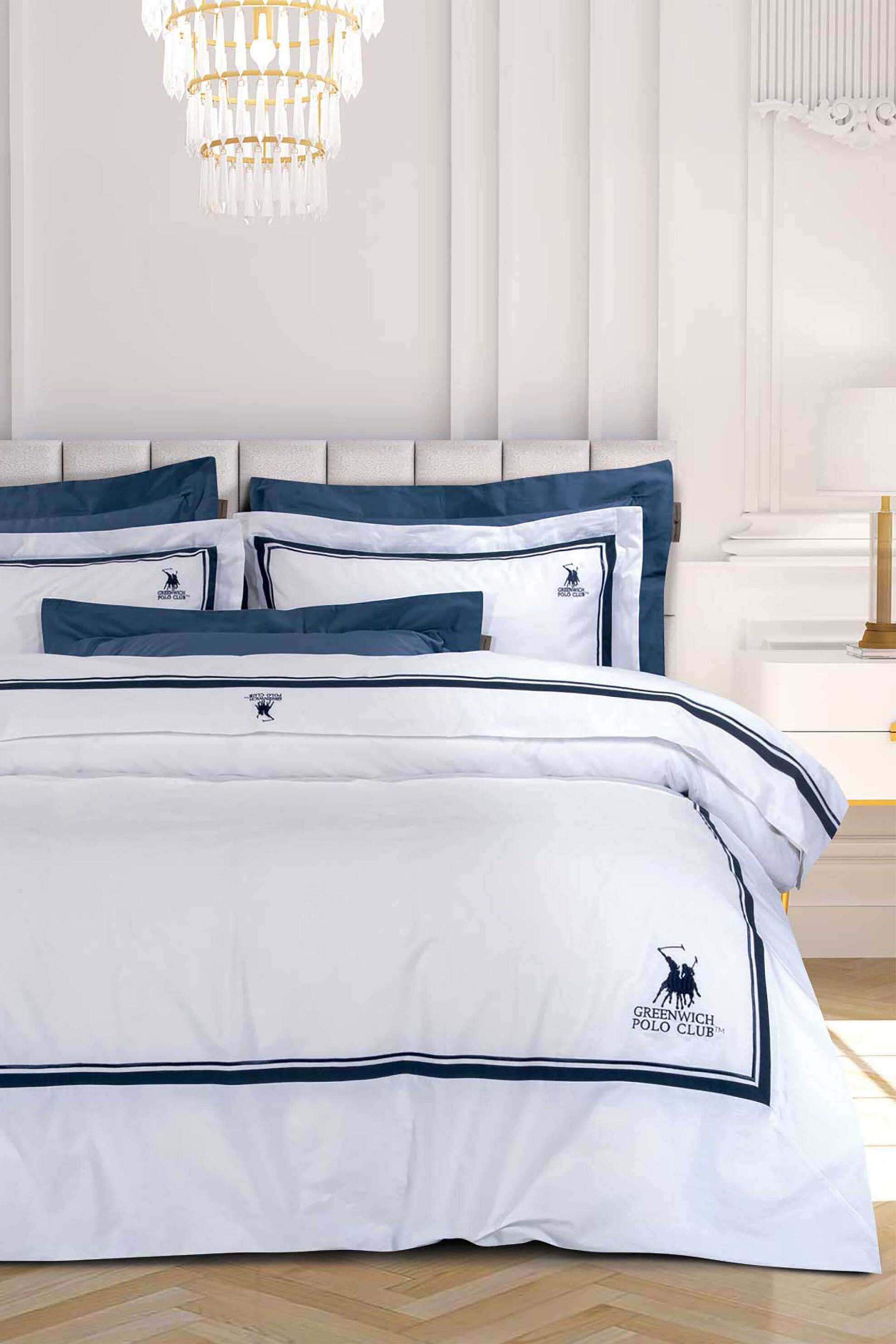 GREENWICH POLO CLUB Greenwich Polo Club σετ σεντόνια υπέρδιπλα και μαξιλαροθήκες "Classic 2174" 2 x 240 x 270 cm - 2 x 50 x 70 +5 cm - 202100202174 Λευκό