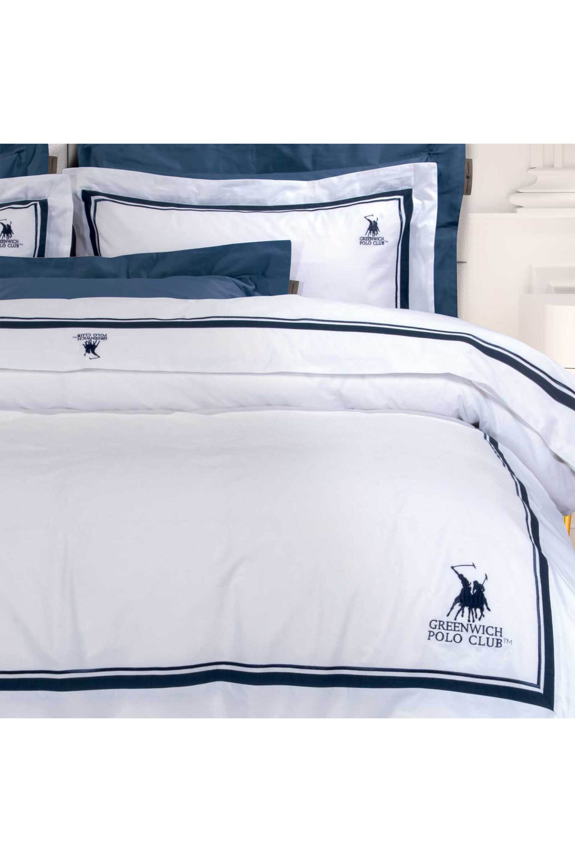 Greenwich Polo Club σετ σεντόνια υπέρδιπλα και μαξιλαροθήκες "Classic 2174" 2 x 240 x 270 cm - 2 x 50 x 70 +5 cm - 202100202174 Λευκό φωτογραφία