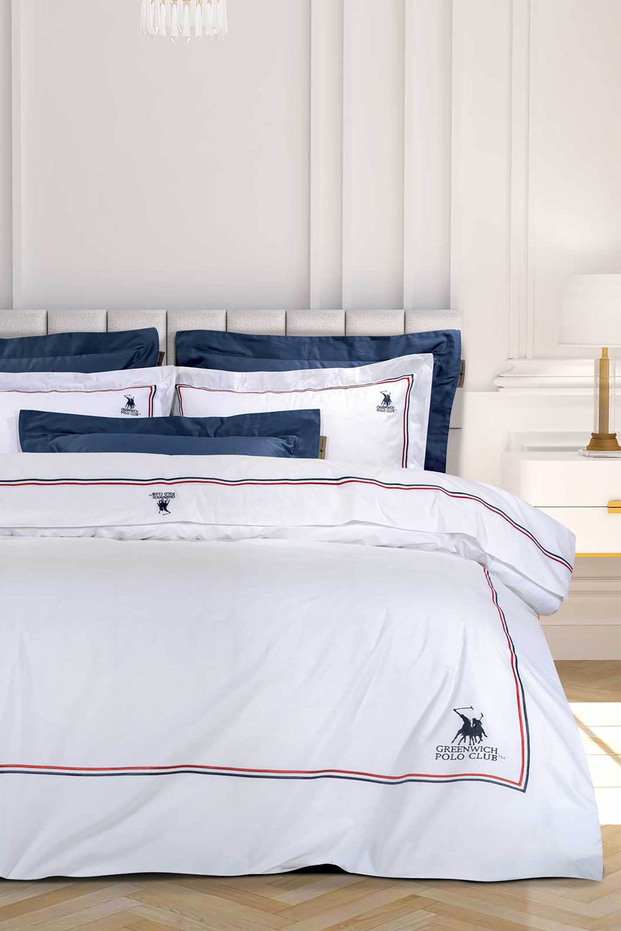 GREENWICH POLO CLUB Greenwich Polo Club σετ σεντόνια king size και μαξιλαροθήκες "Classic 2173" 2 x 270 x 280 cm - 2 x 50 x 70 + 5 cm - 202100302173 Λευκό