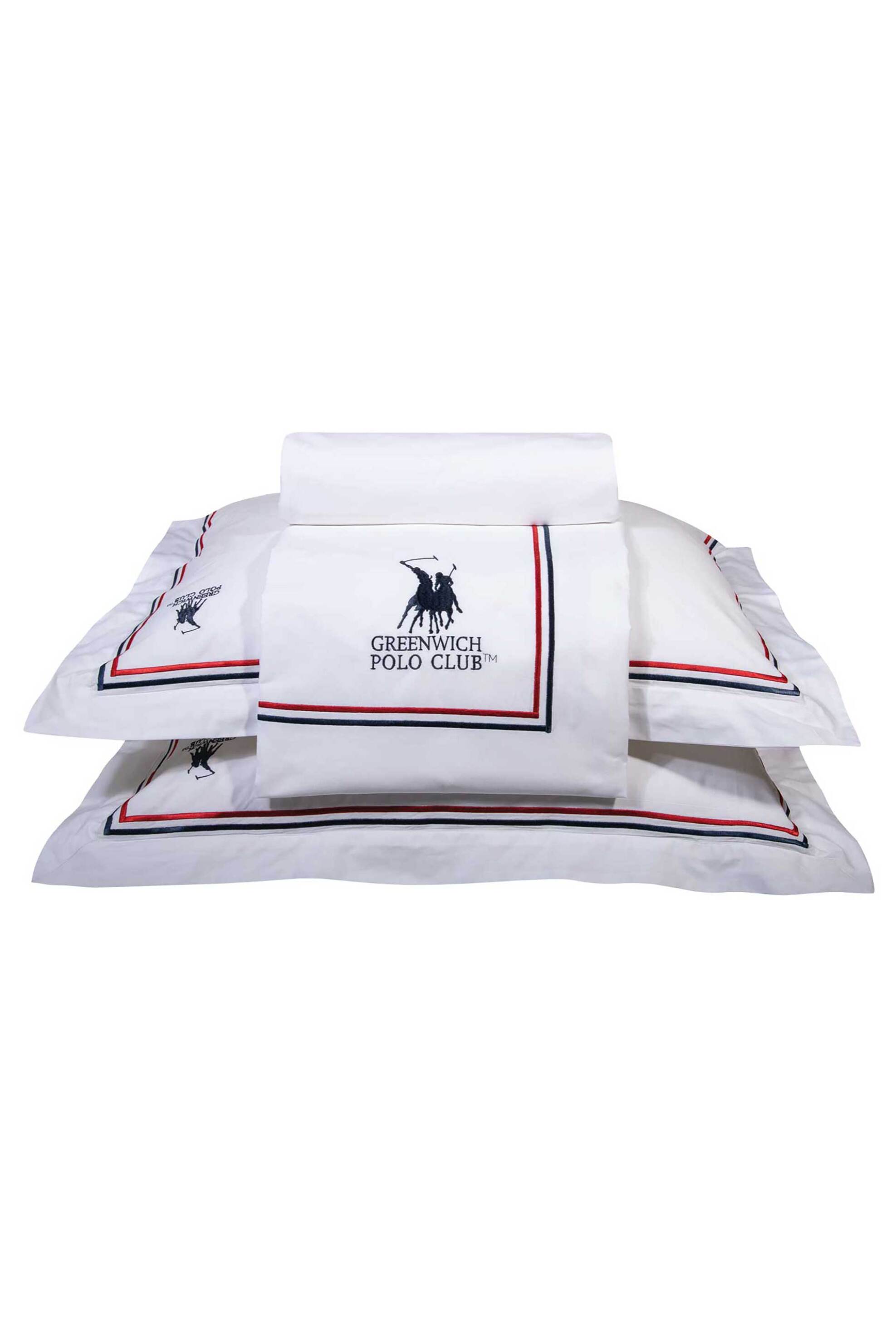 Greenwich Polo Club σετ σεντόνια king size και μαξιλαροθήκες "Classic 2173" 2 x 270 x 280 cm - 2 x 50 x 70 + 5 cm - 202100302173 Λευκό φωτογραφία