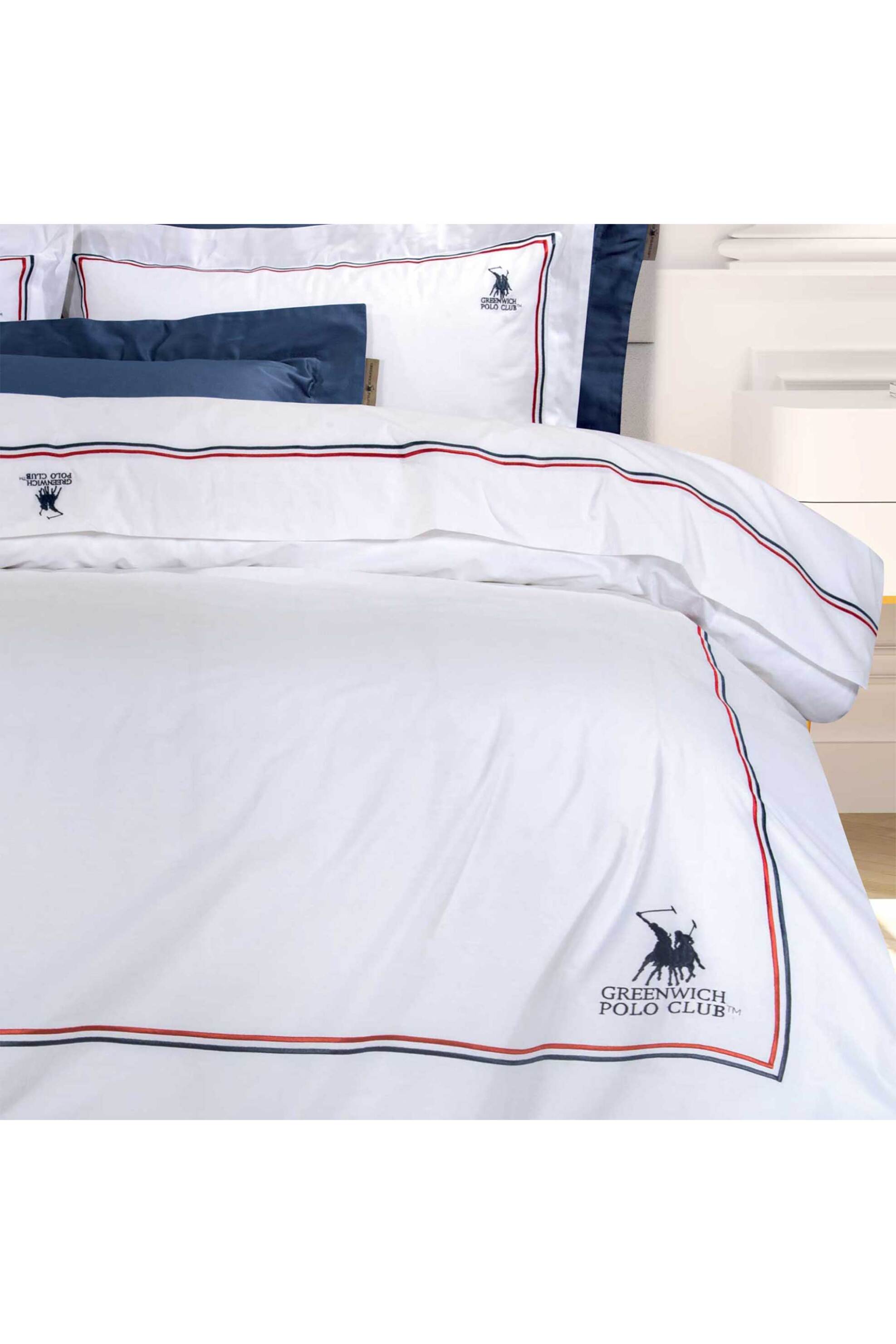 Greenwich Polo Club σετ παπλωματοθήκη υπέρδιπλη και μαξιλαροθήκες "Classic 2173" 220 x 240 cm - 2 x 50 x 70 + 5 cm - 206000202173 Λευκό φωτογραφία
