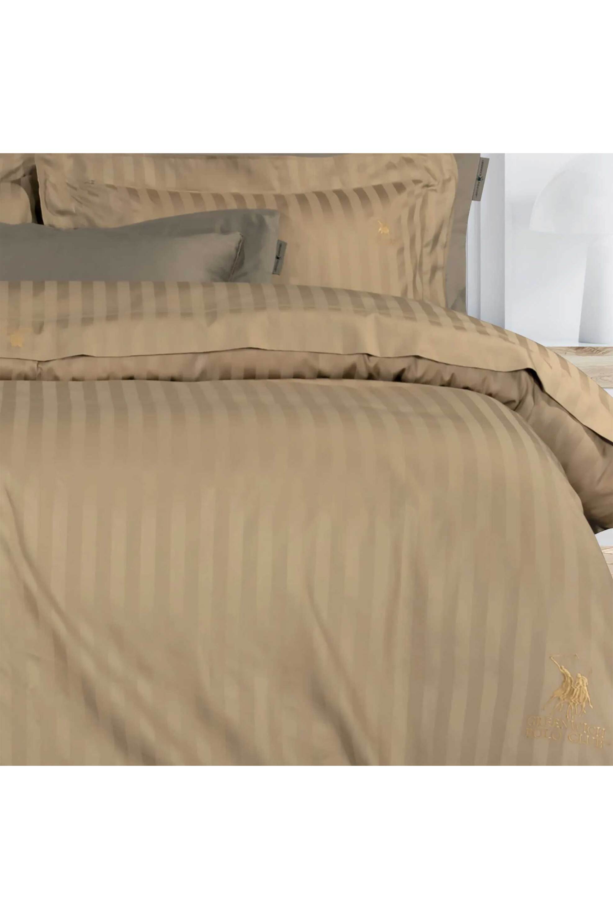 Greenwich Polo Club σετ σεντόνια υπέρδιπλα και μαξιλαροθήκες ριγέ "2153" 2 x 240 x 270 cm - 2 x 50 x 70 + 7 cm - 202100202153 Χρυσό φωτογραφία