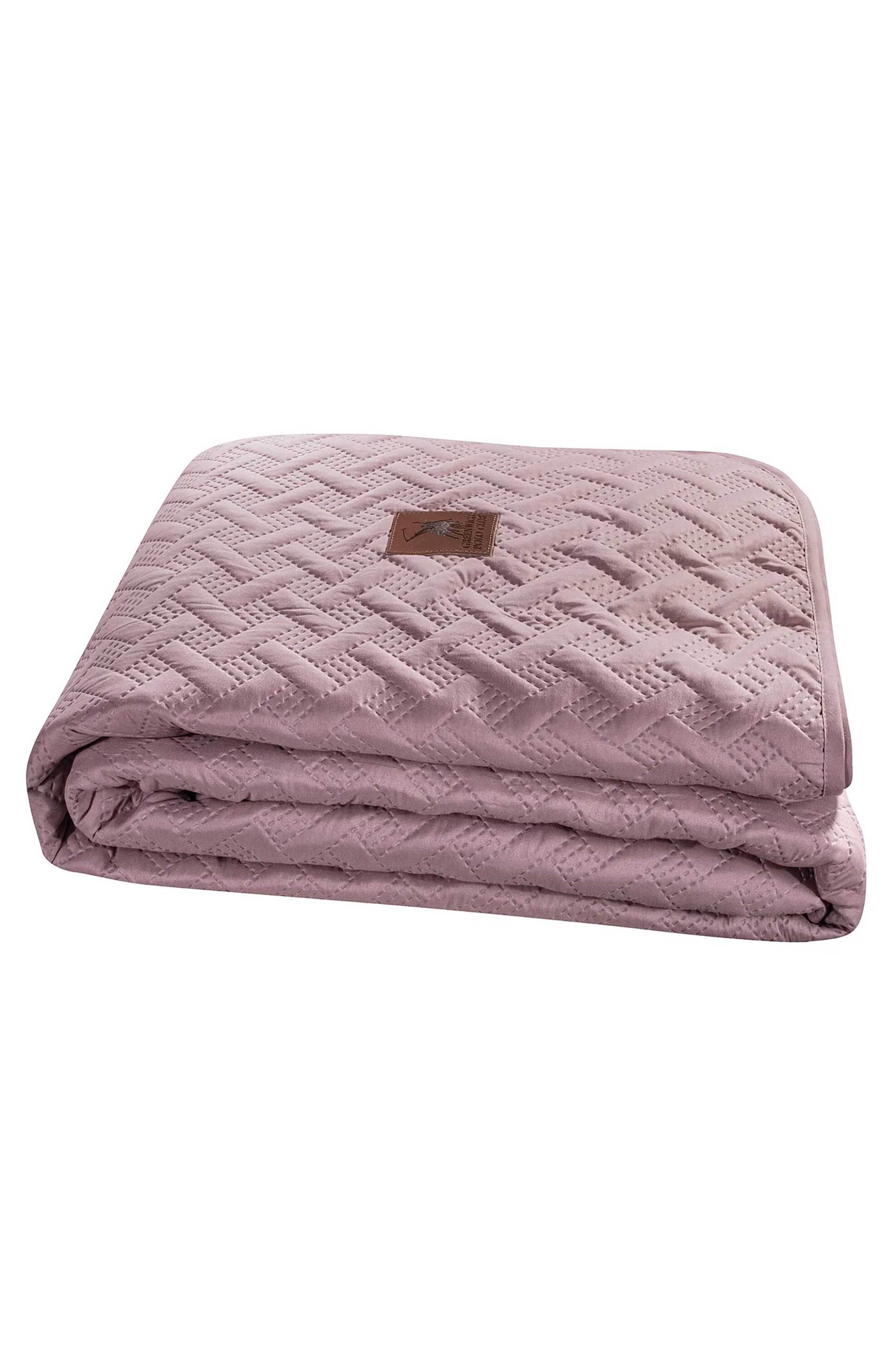 Greenwich Polo Club κουβερλί υπέρδιπλο με γεωμετρικό σχέδιο και logo patch "3458" 220 x 240 cm - 202000203458 Λιλά φωτογραφία