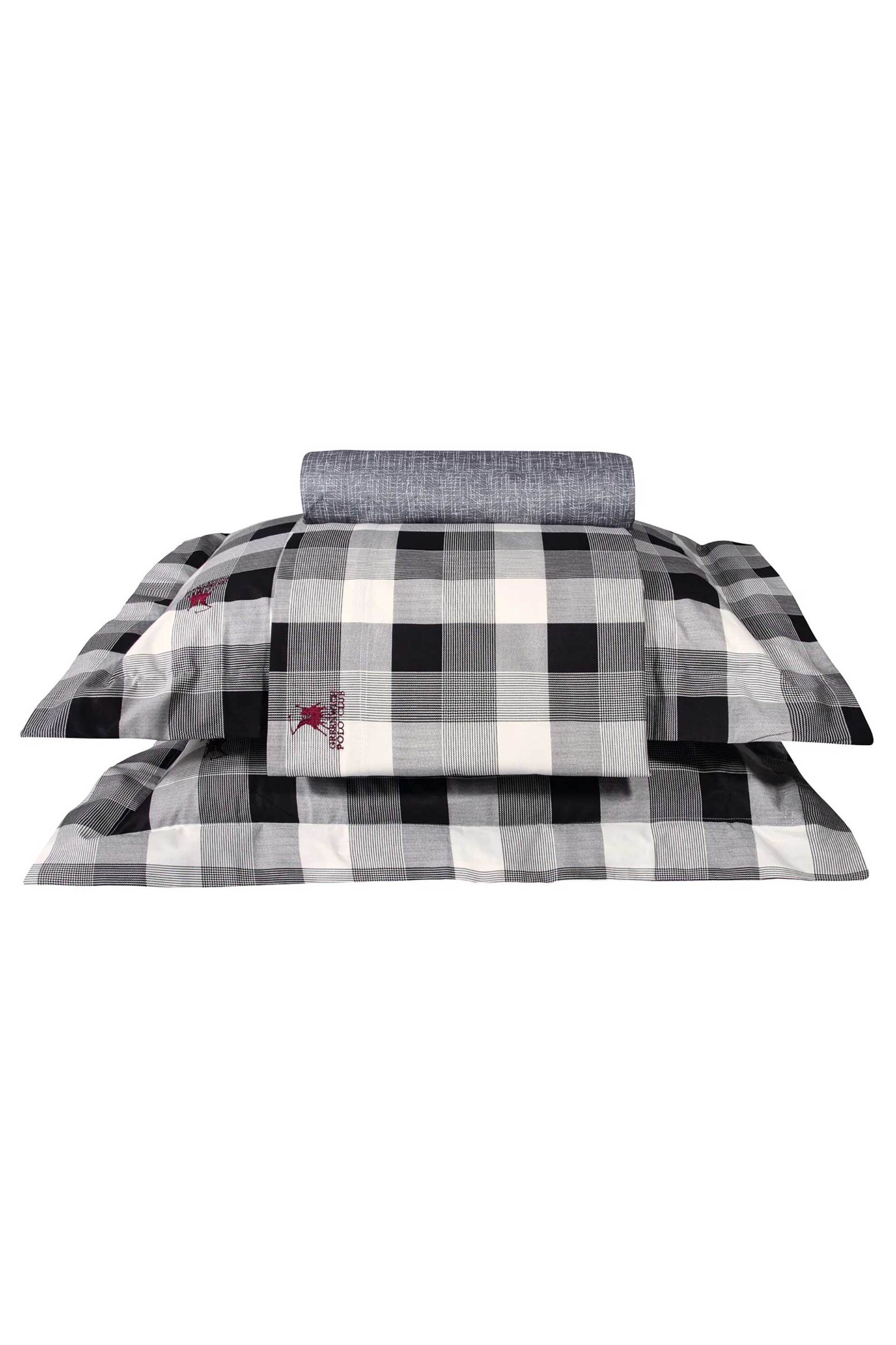 Greenwich Polo Club σετ σεντόνια υπέρδιπλα και μαξιλαροθήκες καρό "2177" 2 x 230 x 260 cm - 2 x 50 x 70 + 7 cm - 202100202177 Γκρι φωτογραφία