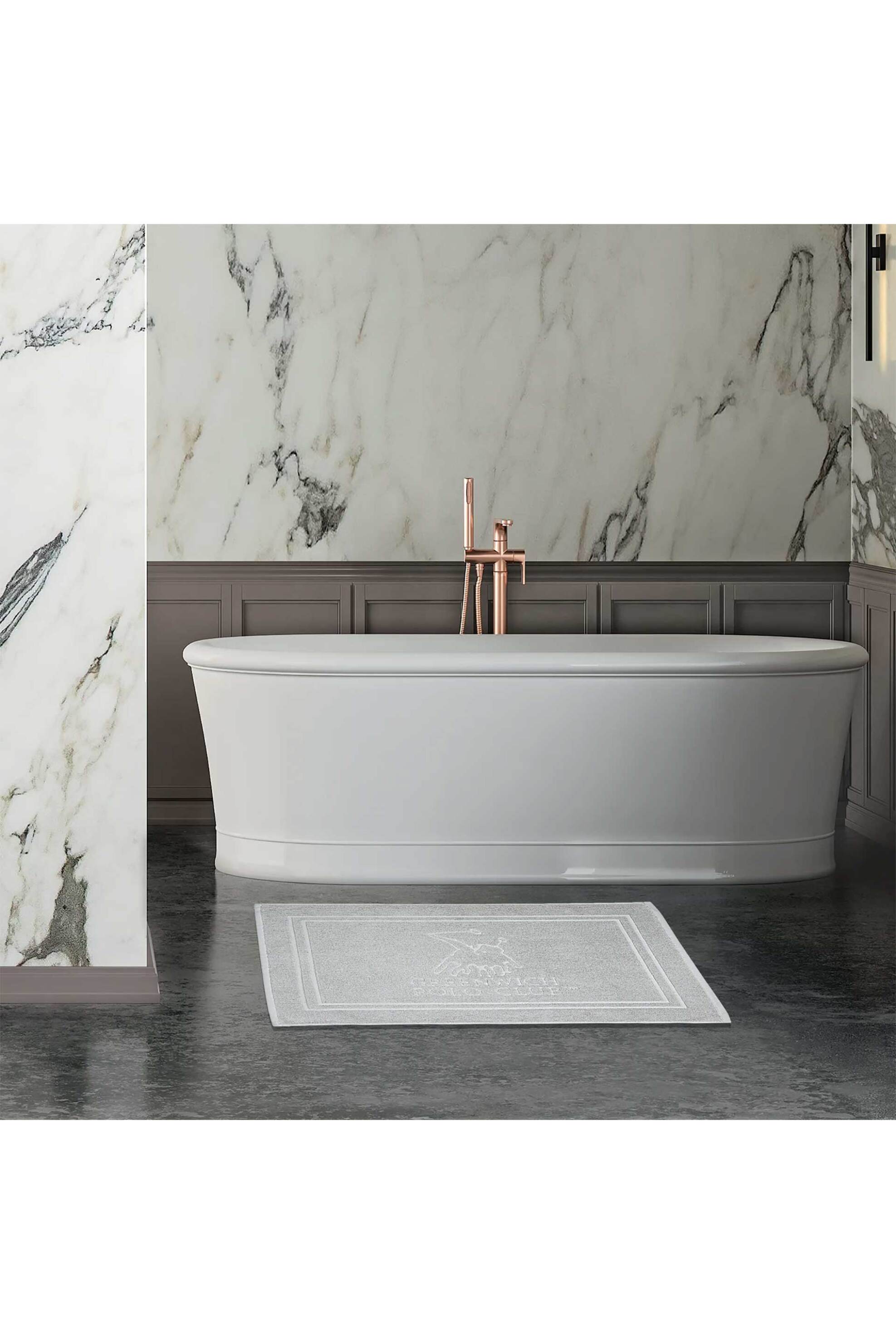 Greenwich Polo Club χαλάκι μπάνιου με ανάγλυφο λογότυπο "3091" 50 x 70 cm - 220750703091 Γκρι φωτογραφία