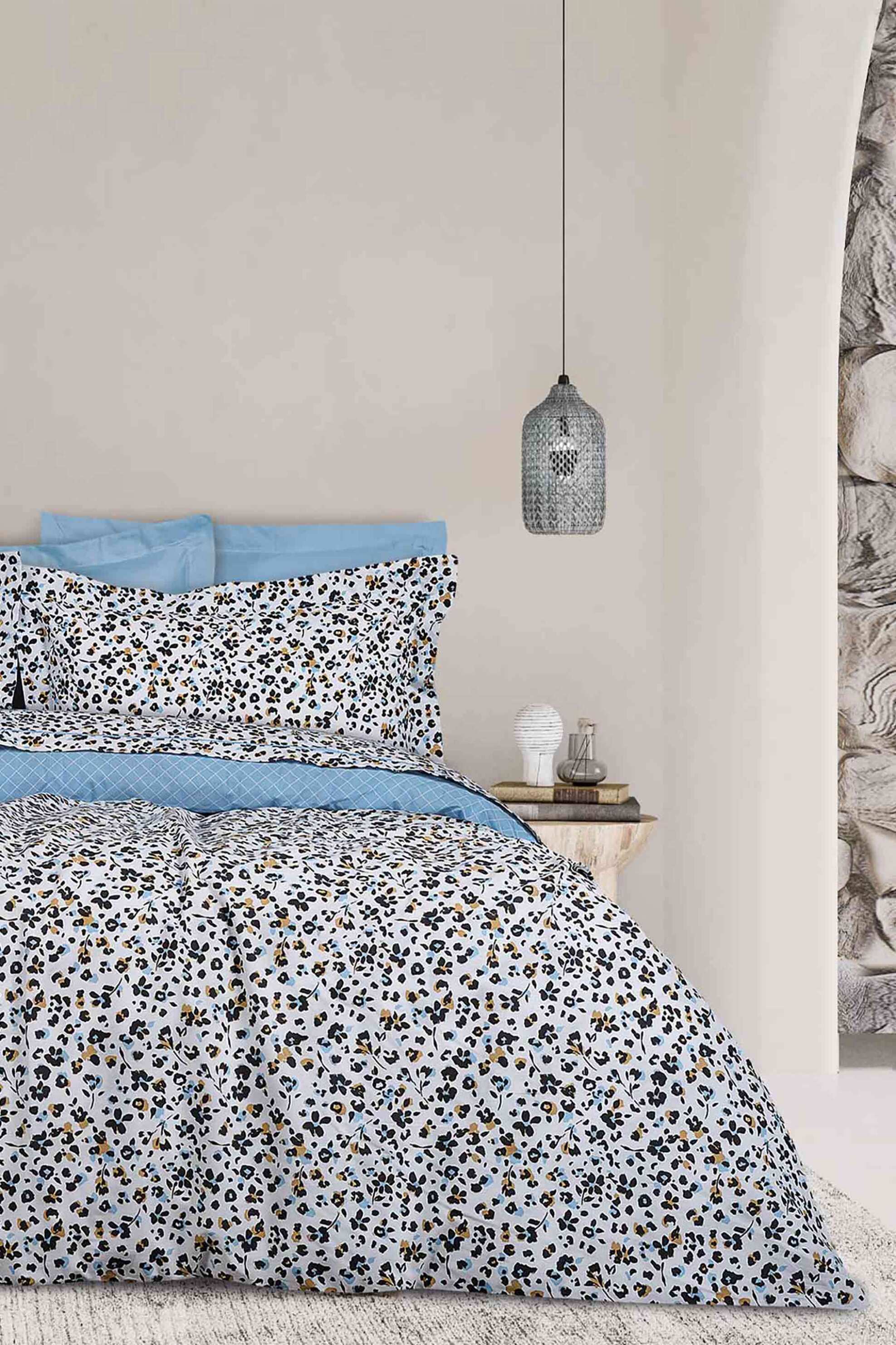 DAS HOME Das Home σετ σεντόνια μονά και μαξιαλροθήκη me floral print "HAPPY 9622" 2 x 170 x 260 cm - 50 x 70 + 5 cm - 502108109622 Λευκό